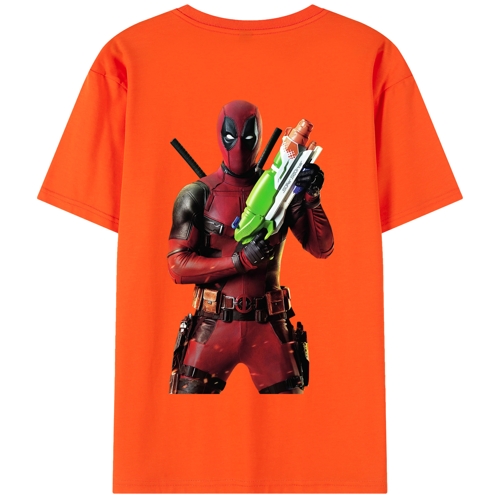 （画像用） Deadpool デッドプール 綿100％半袖Tシャツ（背面プリント）