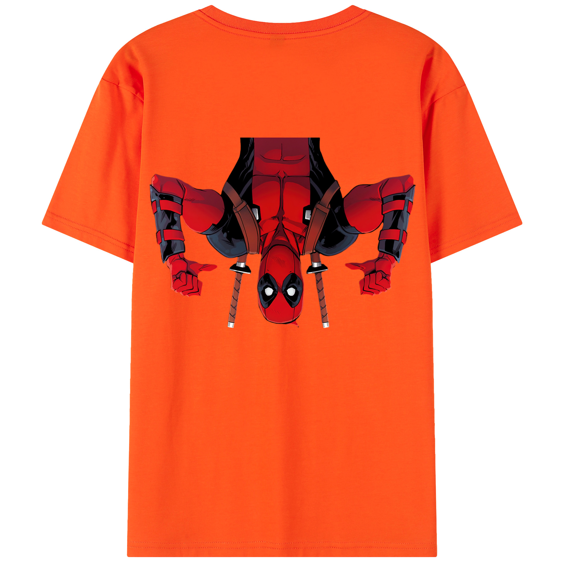 （画像用） Deadpool デッドプール 綿100％半袖Tシャツ（背面プリント）