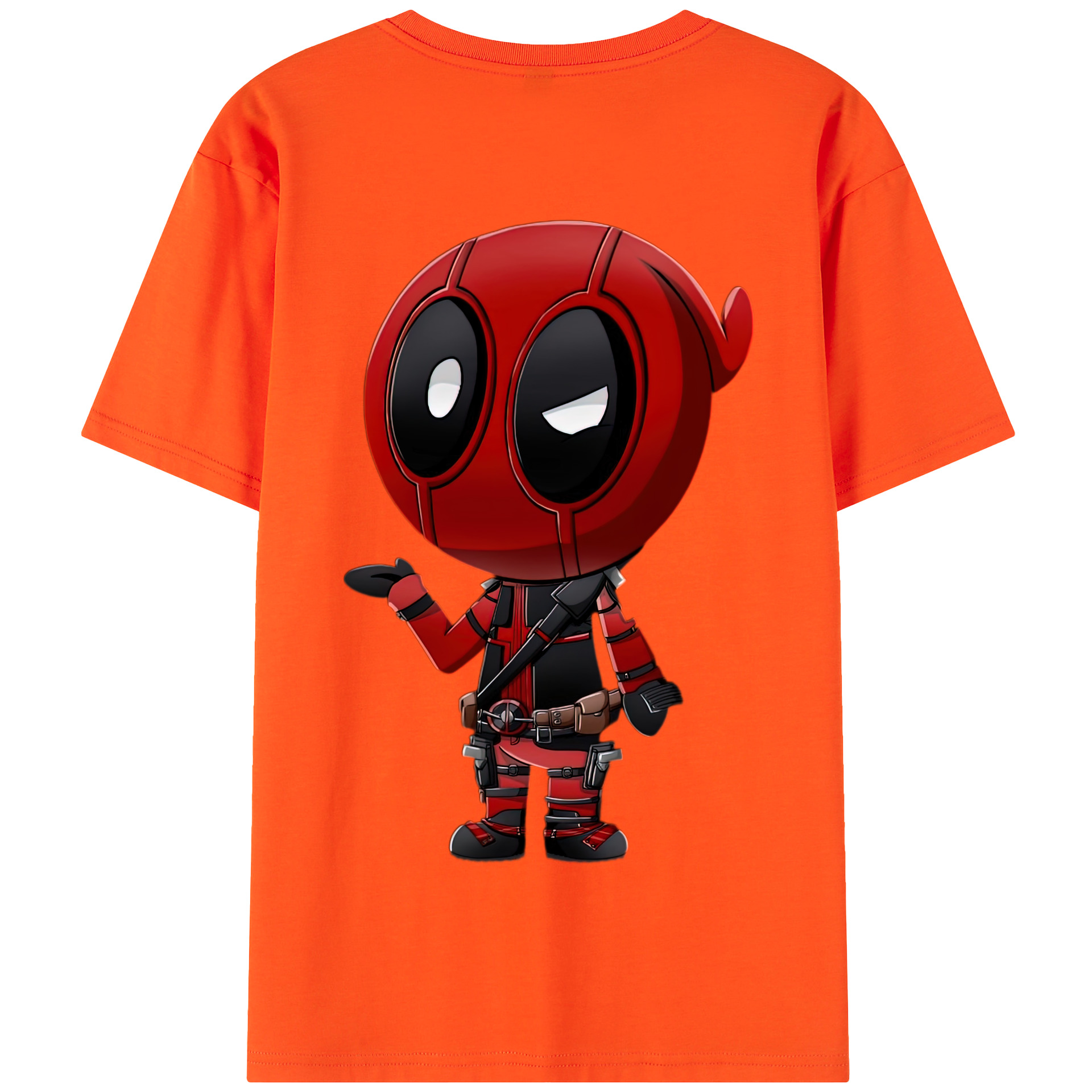 （画像用） Deadpool デッドプール 綿100％半袖Tシャツ（背面プリント）