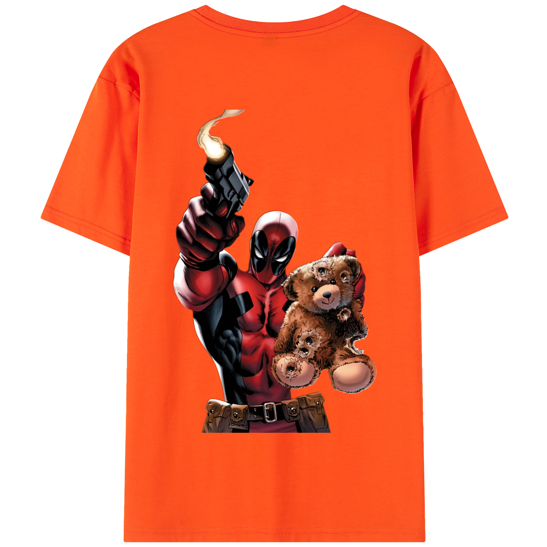 （画像用） Deadpool デッドプール 綿100％半袖Tシャツ（背面プリント）