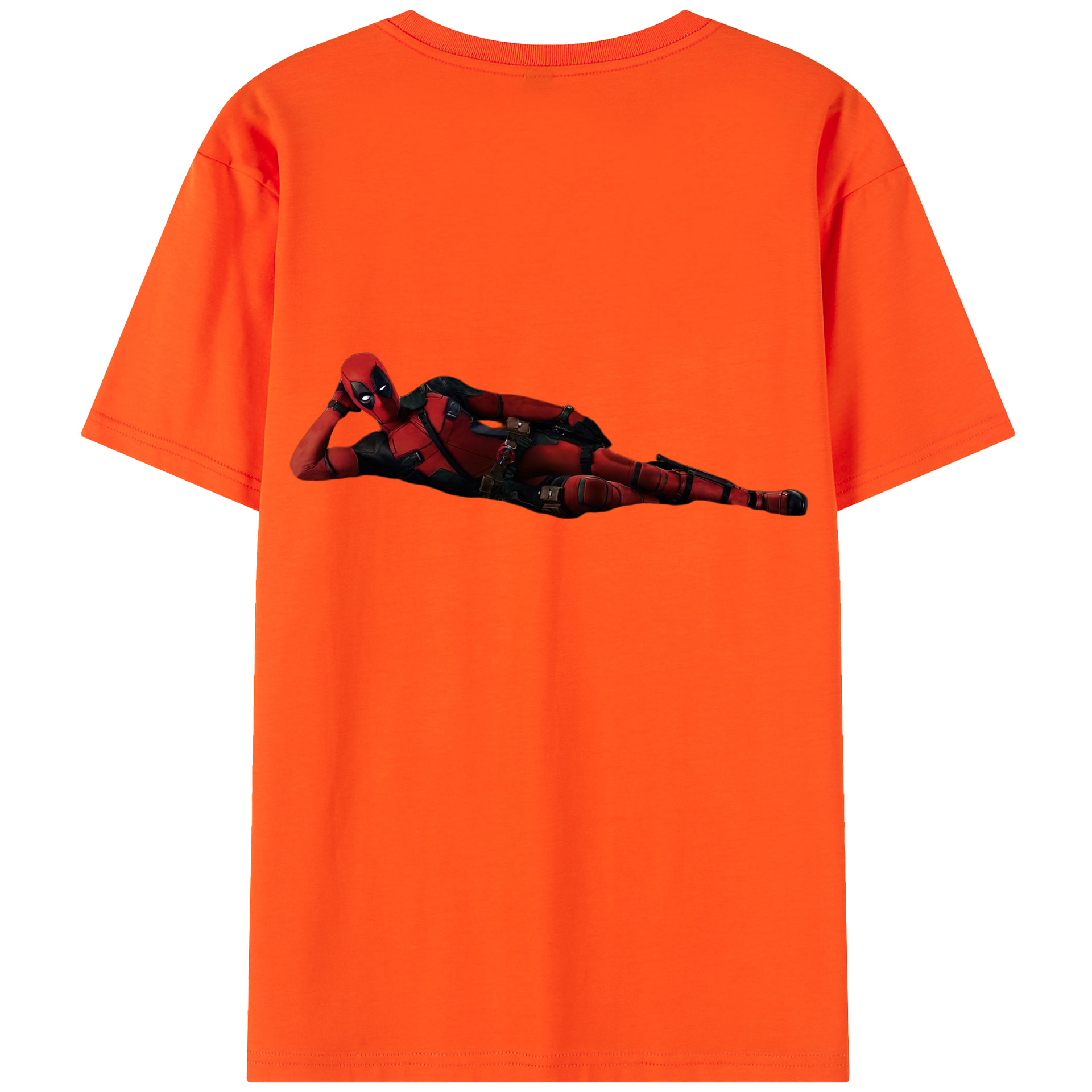 （画像用） Deadpool デッドプール 綿100％半袖Tシャツ（背面プリント）
