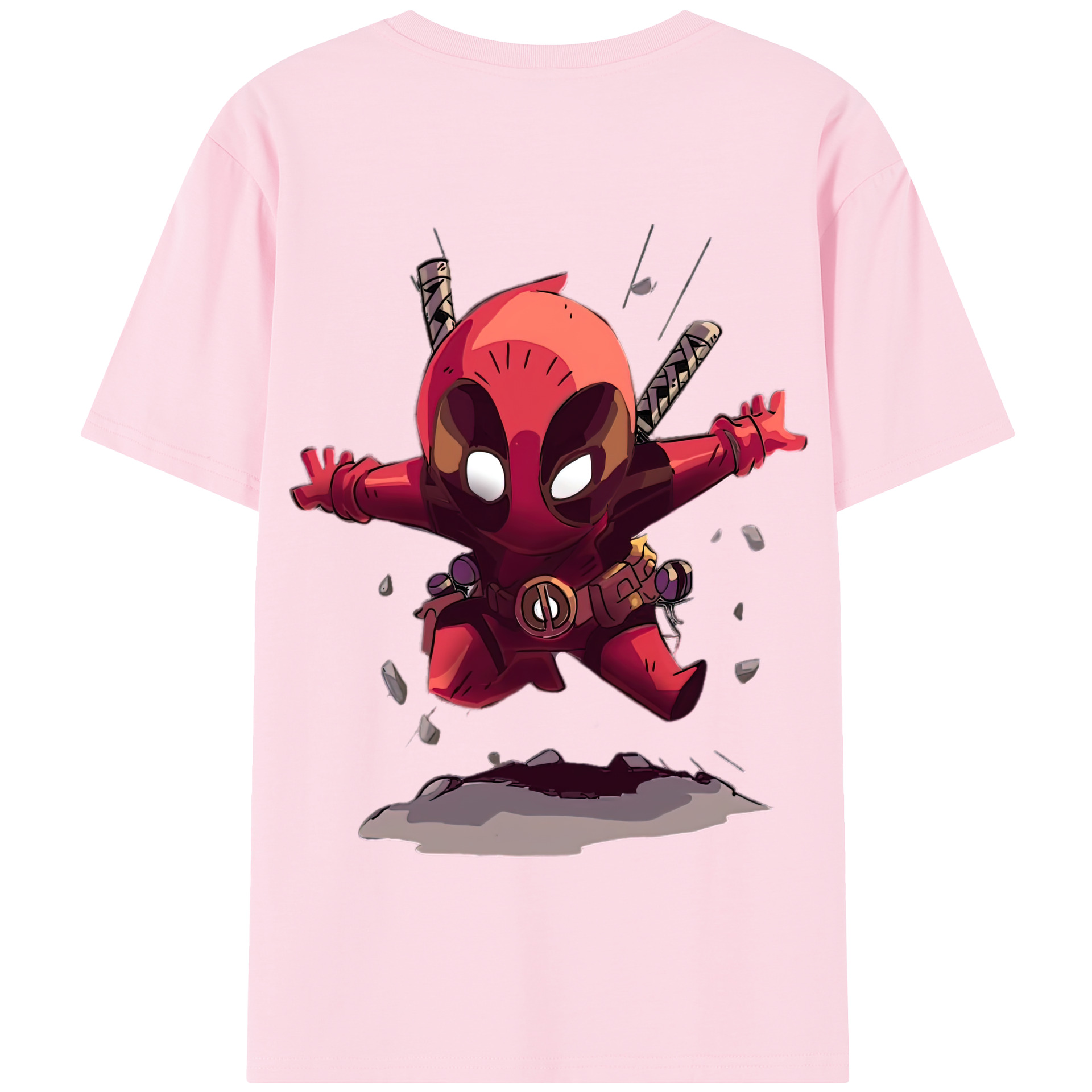 （画像用） Deadpool デッドプール 綿100％半袖Tシャツ（背面プリント）