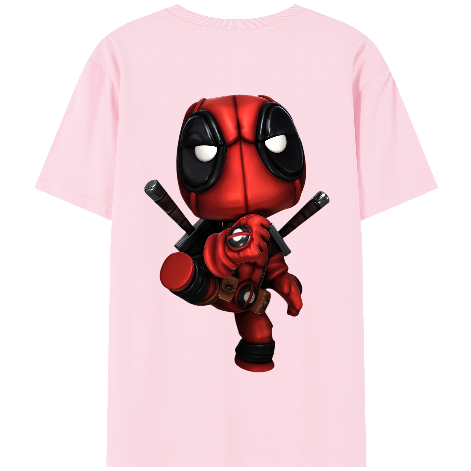 （画像用） Deadpool デッドプール 綿100％半袖Tシャツ（背面プリント）