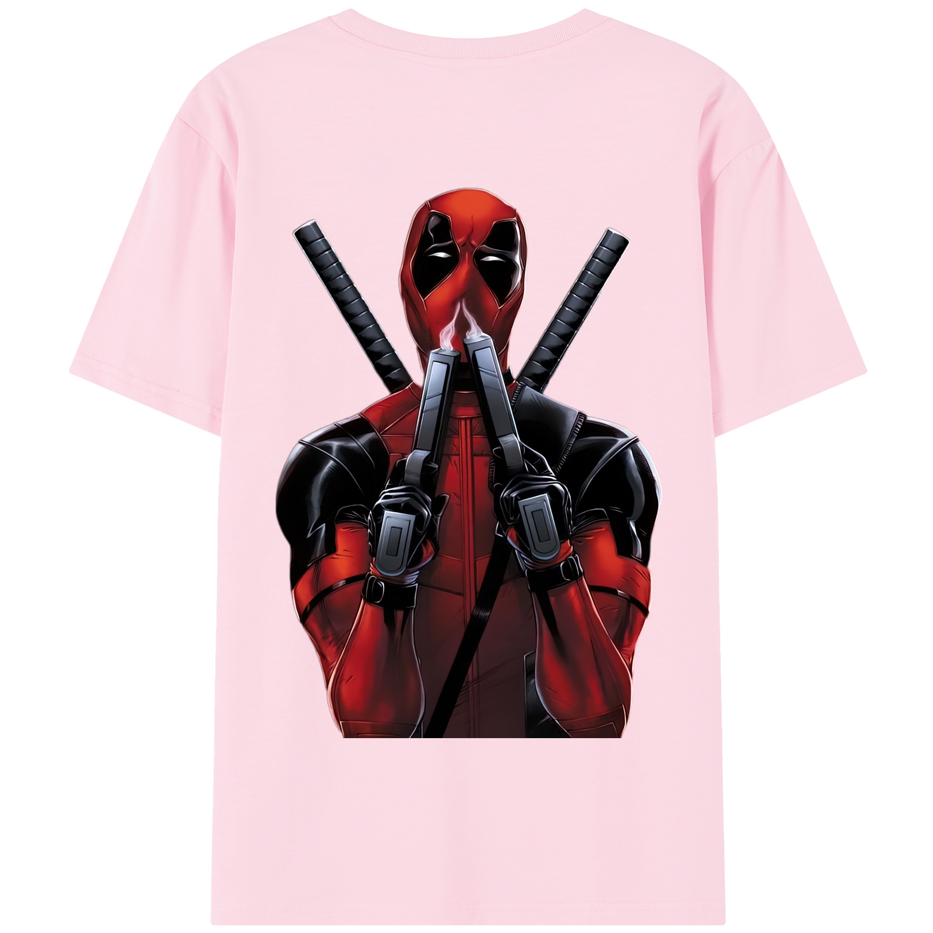 （画像用） Deadpool デッドプール 綿100％半袖Tシャツ（背面プリント）