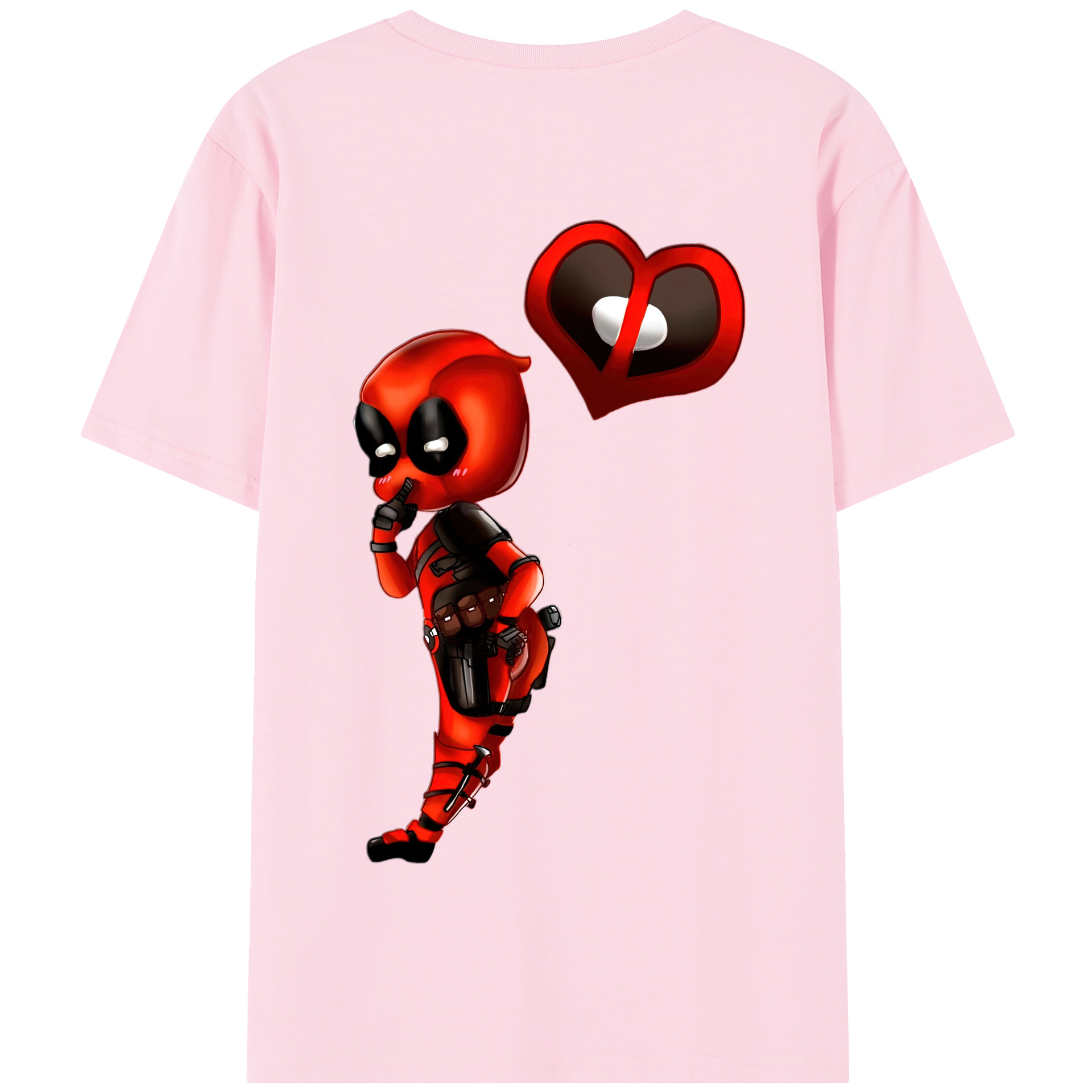 （画像用） Deadpool デッドプール 綿100％半袖Tシャツ（背面プリント）