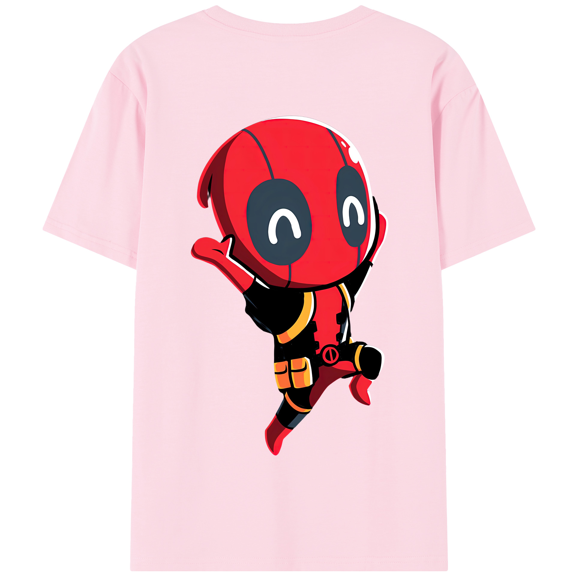 （画像用） Deadpool デッドプール 綿100％半袖Tシャツ（背面プリント）