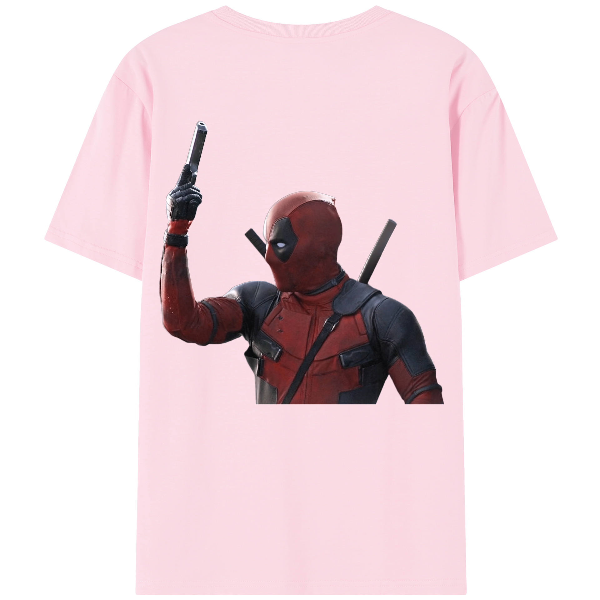 （画像用） Deadpool デッドプール 綿100％半袖Tシャツ（背面プリント）
