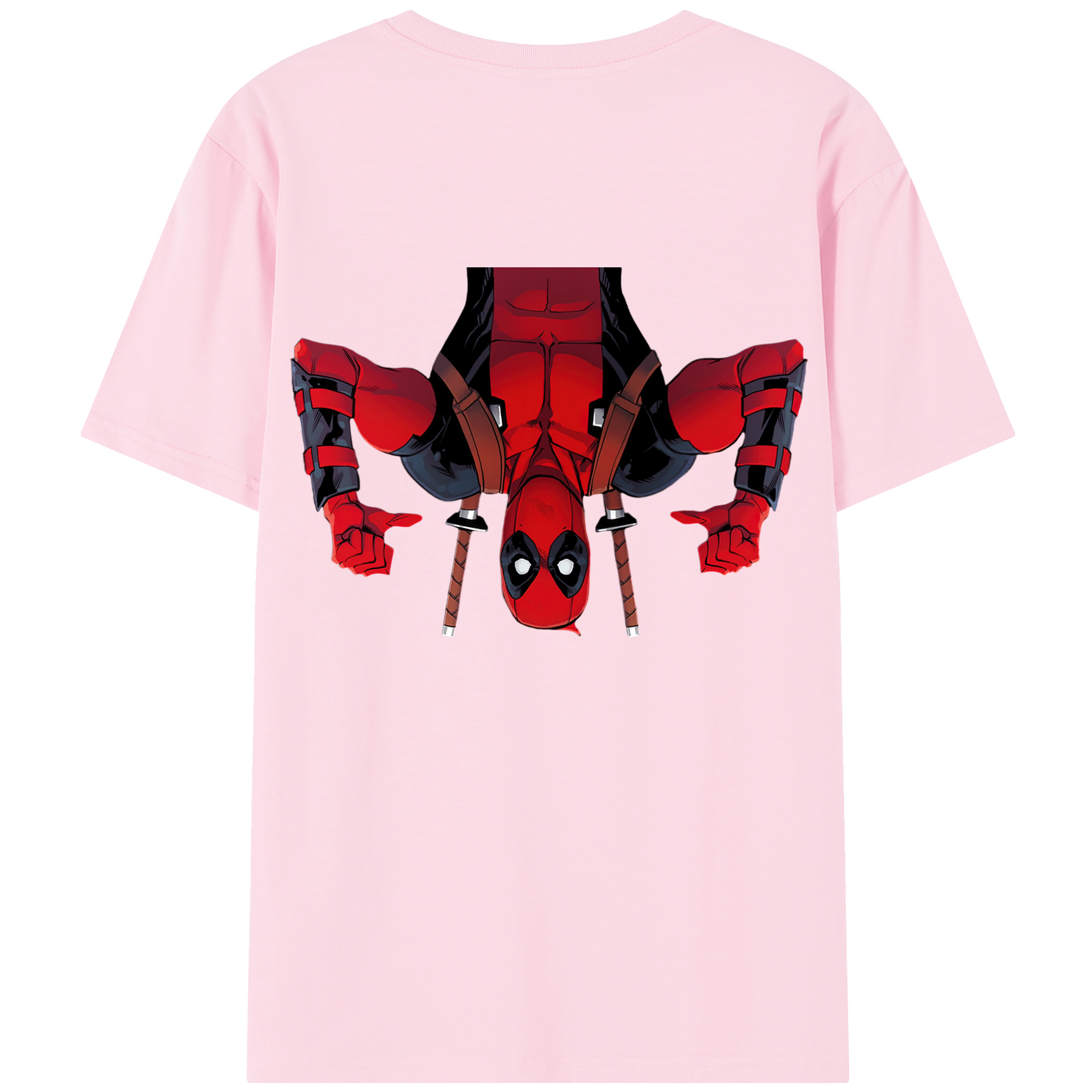 （画像用） Deadpool デッドプール 綿100％半袖Tシャツ（背面プリント）