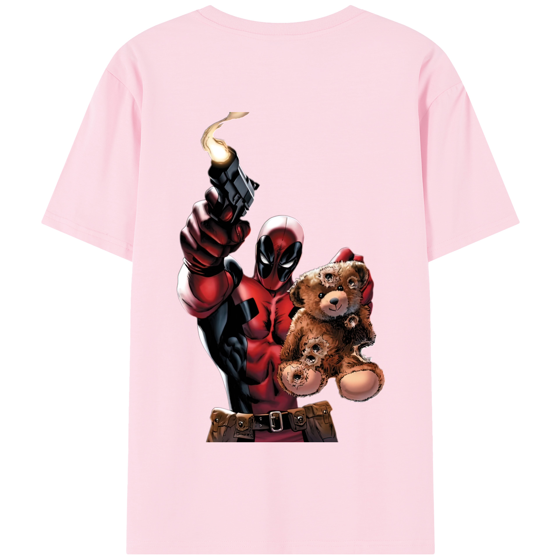 （画像用） Deadpool デッドプール 綿100％半袖Tシャツ（背面プリント）