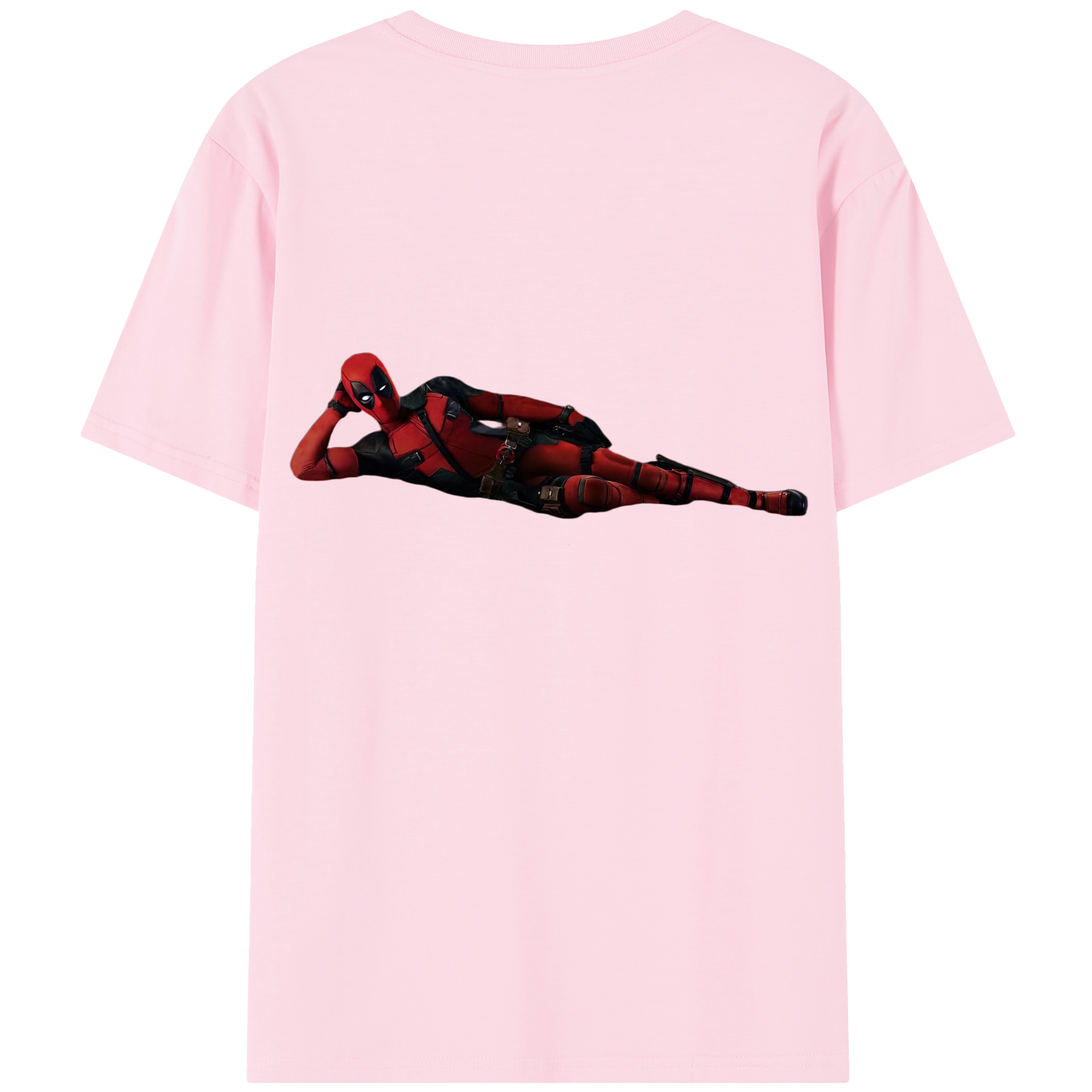 （画像用） Deadpool デッドプール 綿100％半袖Tシャツ（背面プリント）