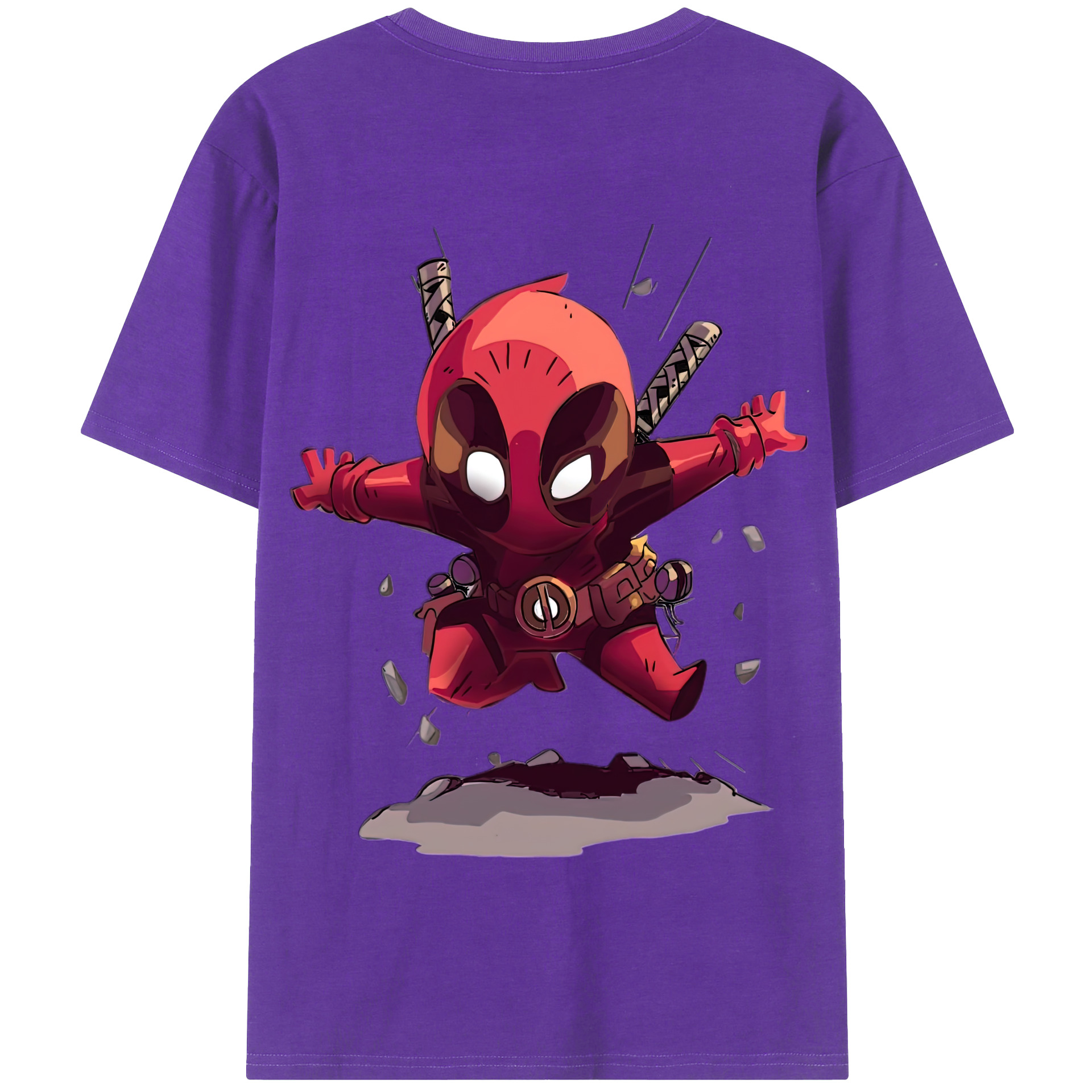 （画像用） Deadpool デッドプール 綿100％半袖Tシャツ（背面プリント）