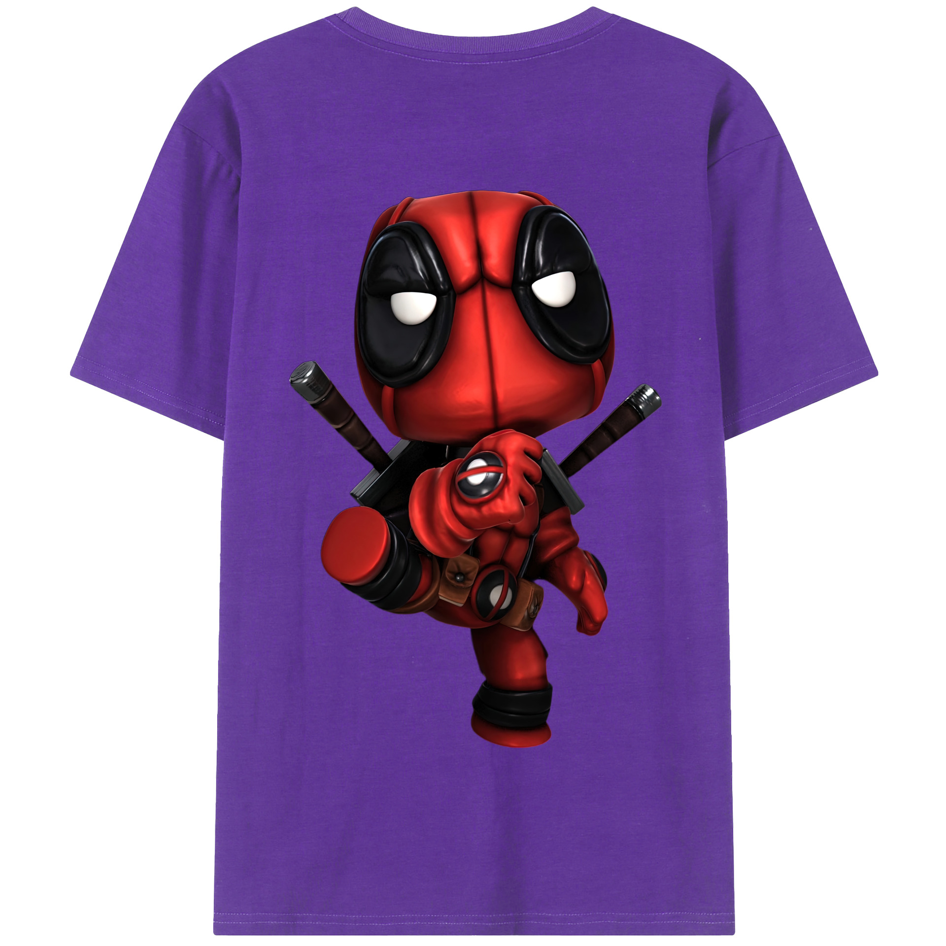 （画像用） Deadpool デッドプール 綿100％半袖Tシャツ（背面プリント）