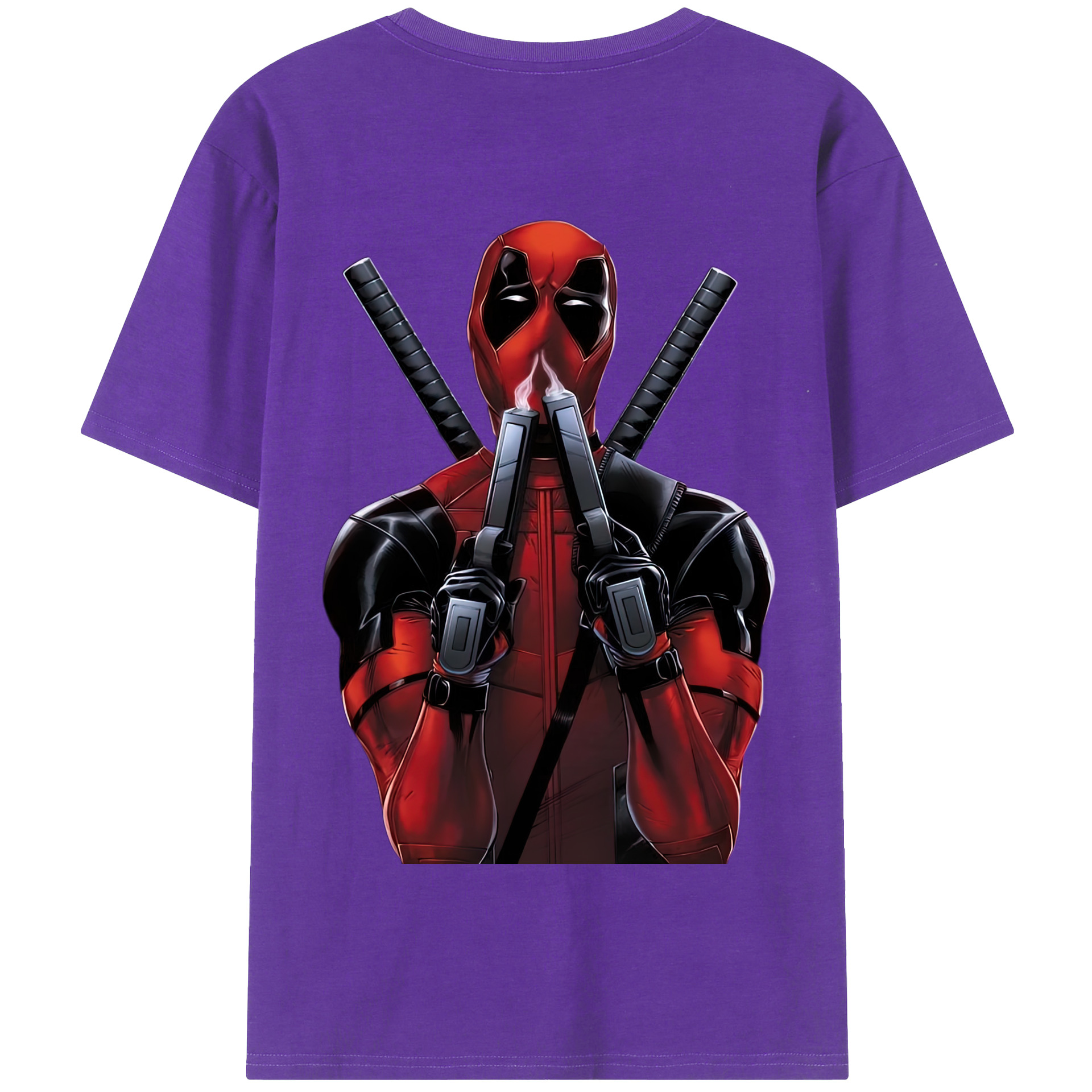 （画像用） Deadpool デッドプール 綿100％半袖Tシャツ（背面プリント）