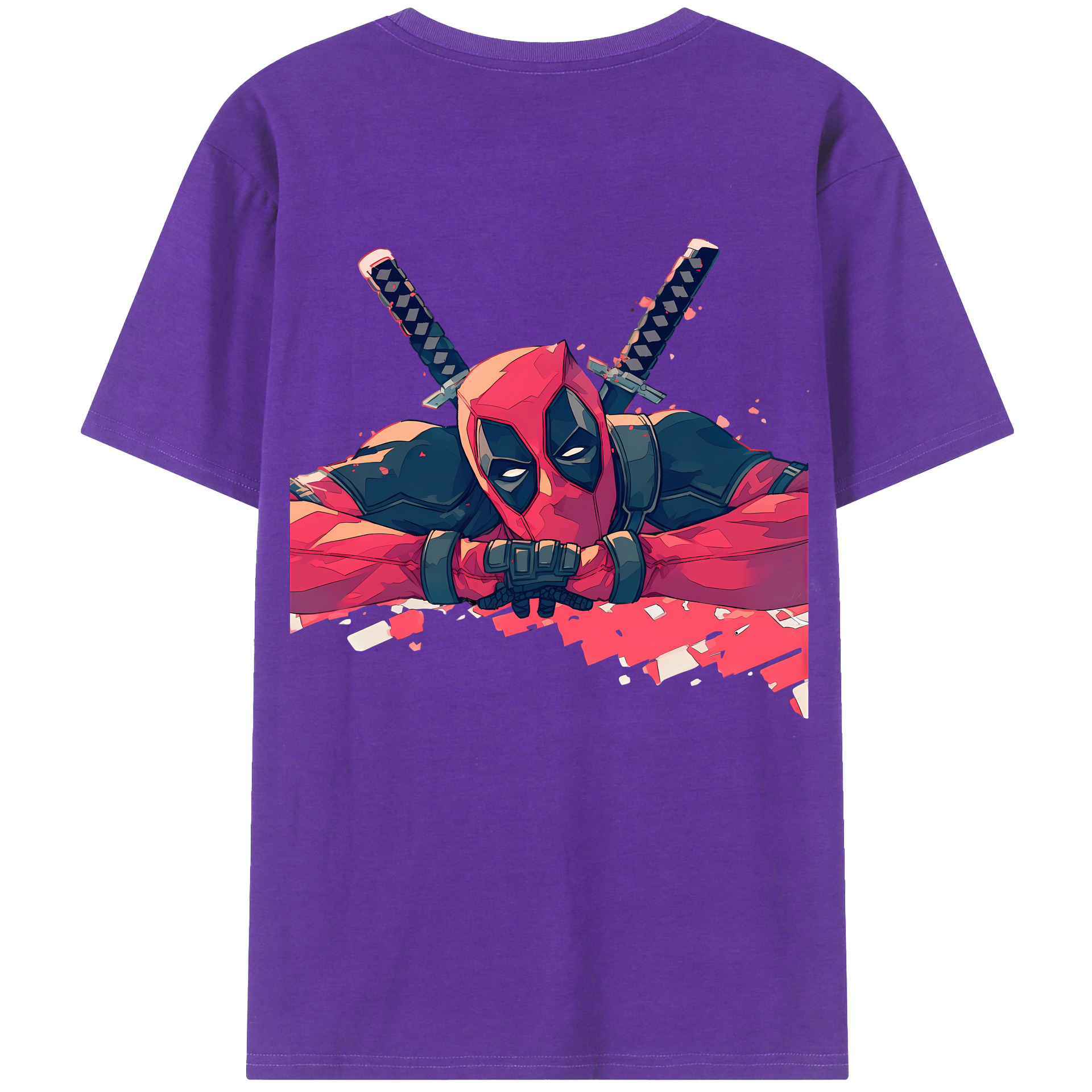 （画像用） Deadpool デッドプール 綿100％半袖Tシャツ（背面プリント）