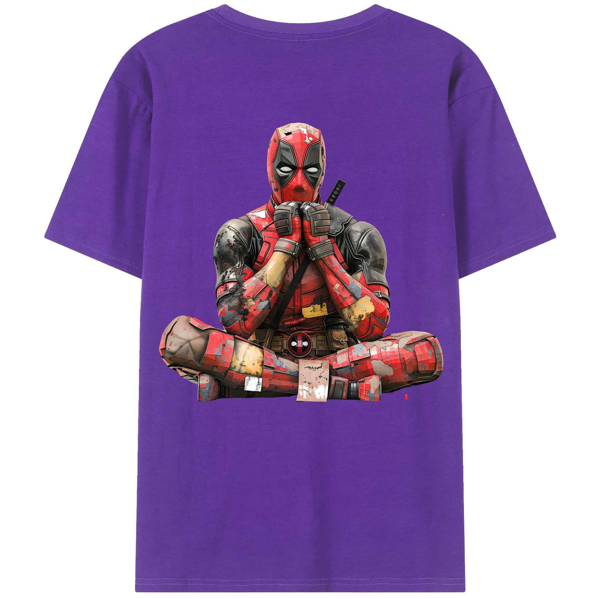 （画像用） Deadpool デッドプール 綿100％半袖Tシャツ（背面プリント）