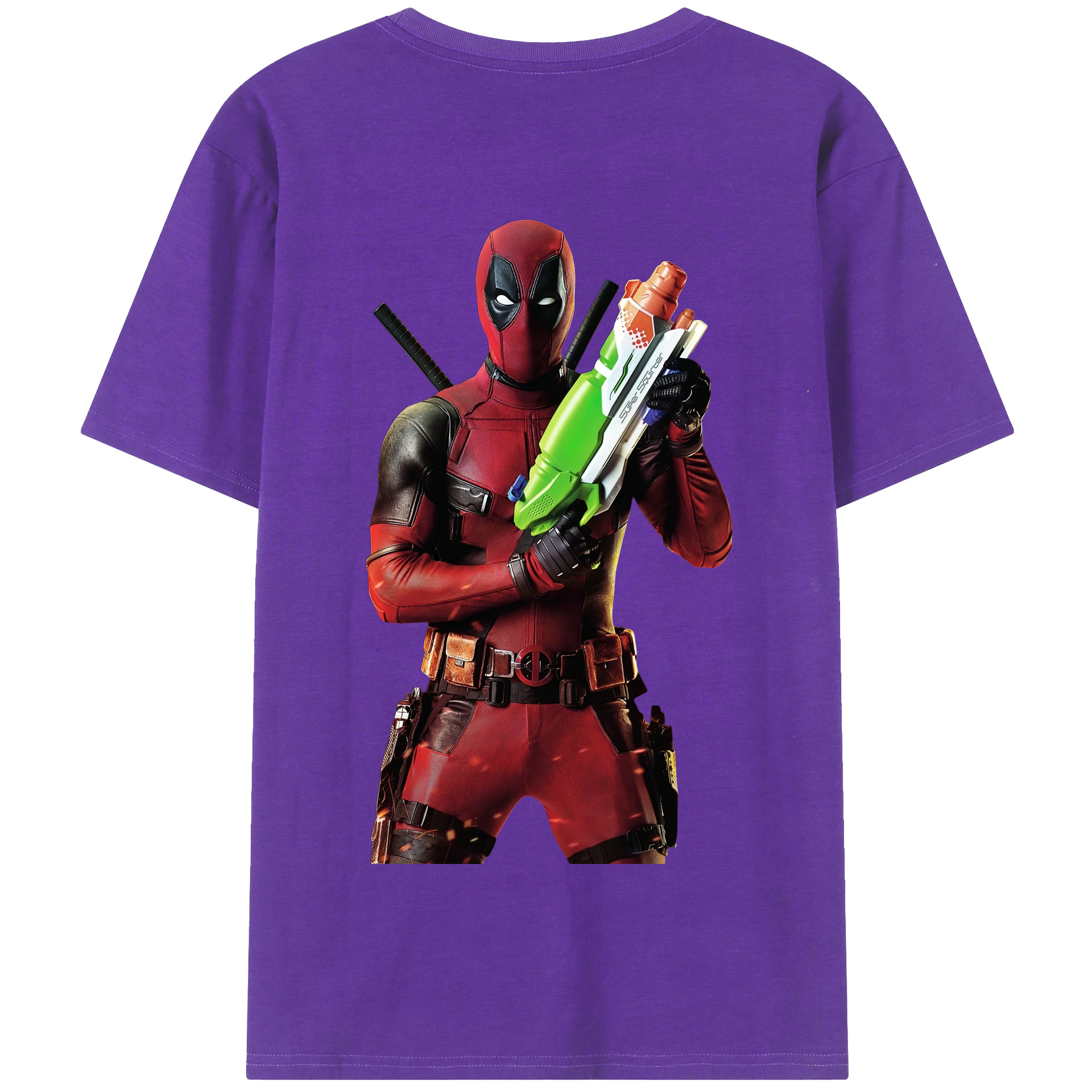 （画像用） Deadpool デッドプール 綿100％半袖Tシャツ（背面プリント）
