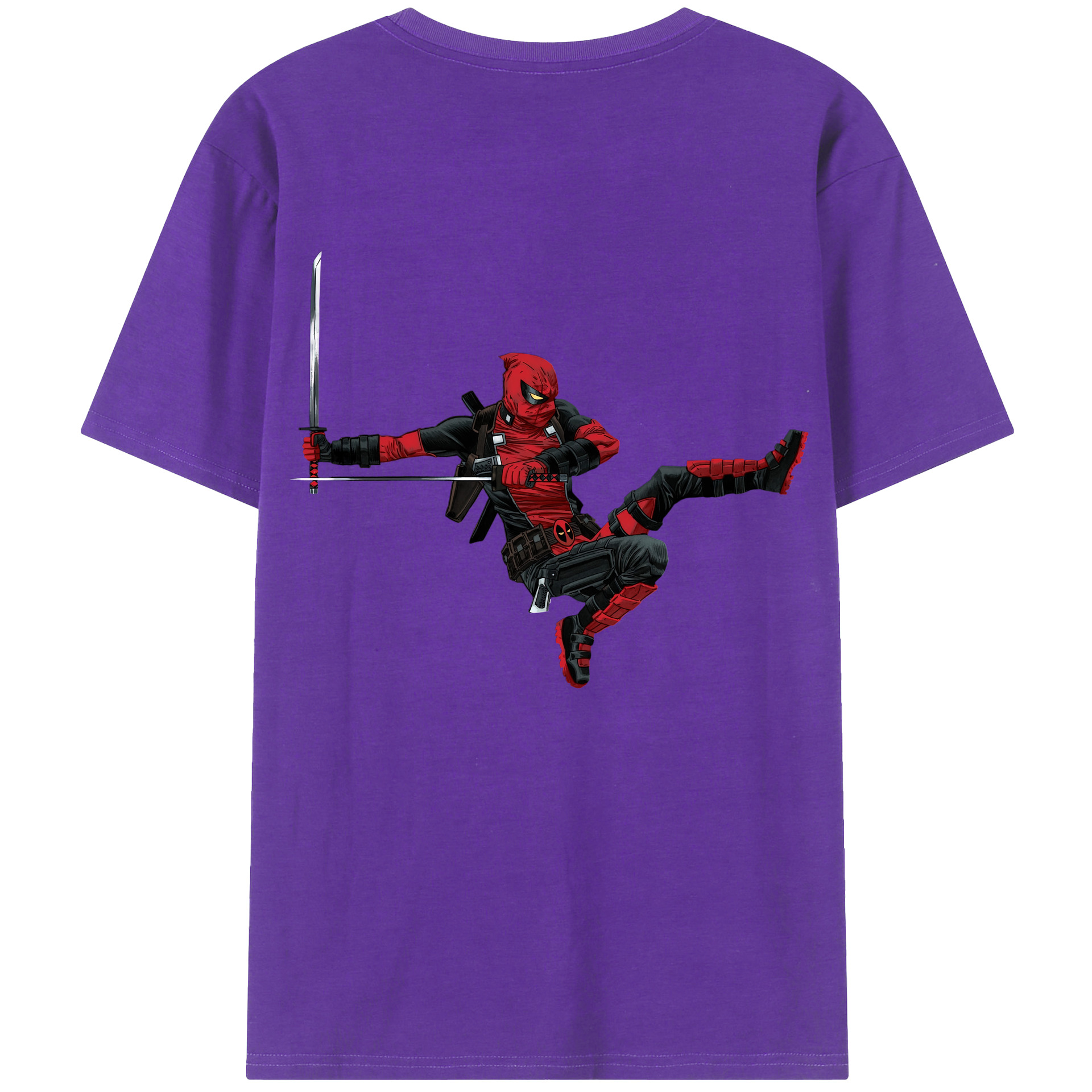 （画像用） Deadpool デッドプール 綿100％半袖Tシャツ（背面プリント）