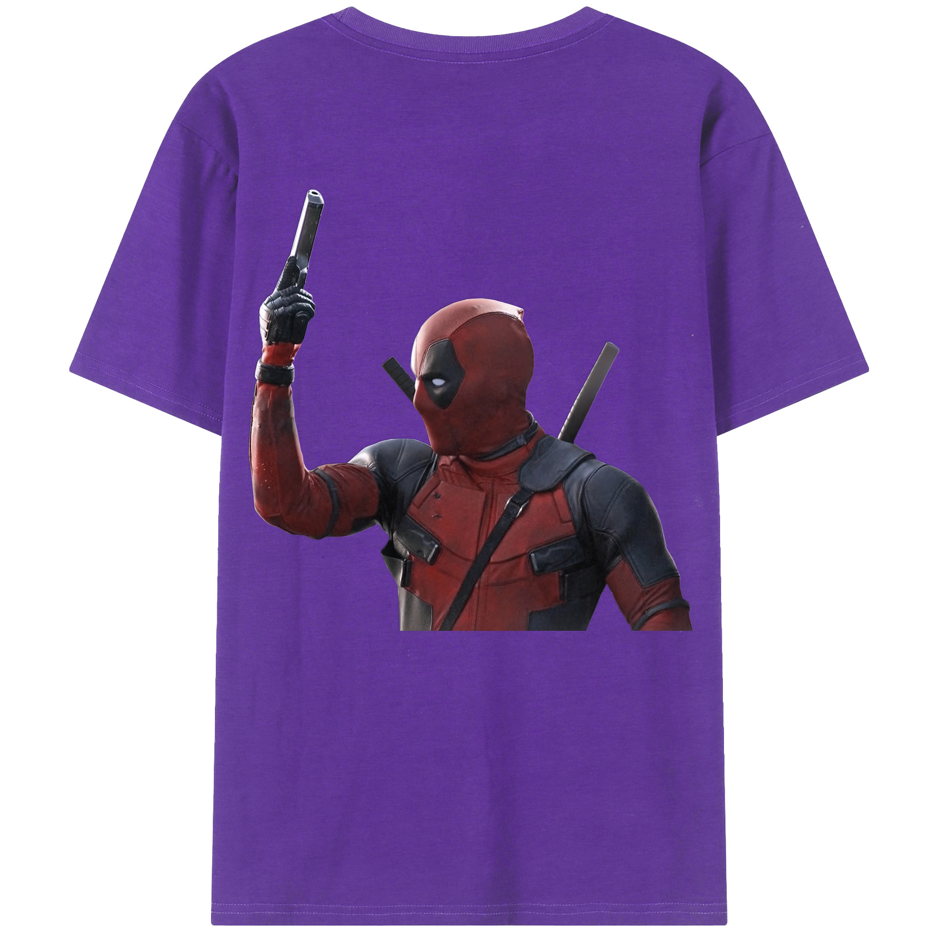 （画像用） Deadpool デッドプール 綿100％半袖Tシャツ（背面プリント）