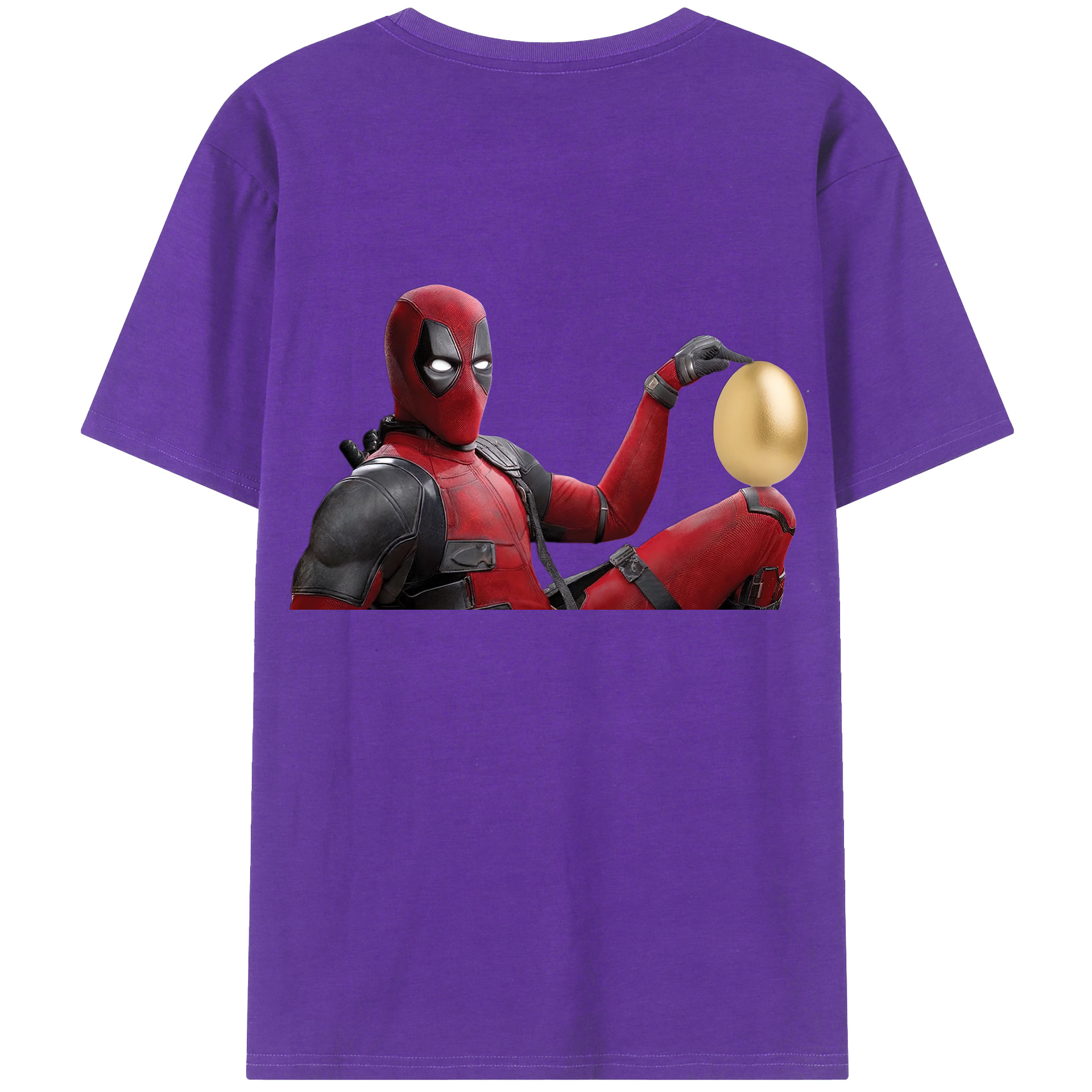 （画像用） Deadpool デッドプール 綿100％半袖Tシャツ（背面プリント）