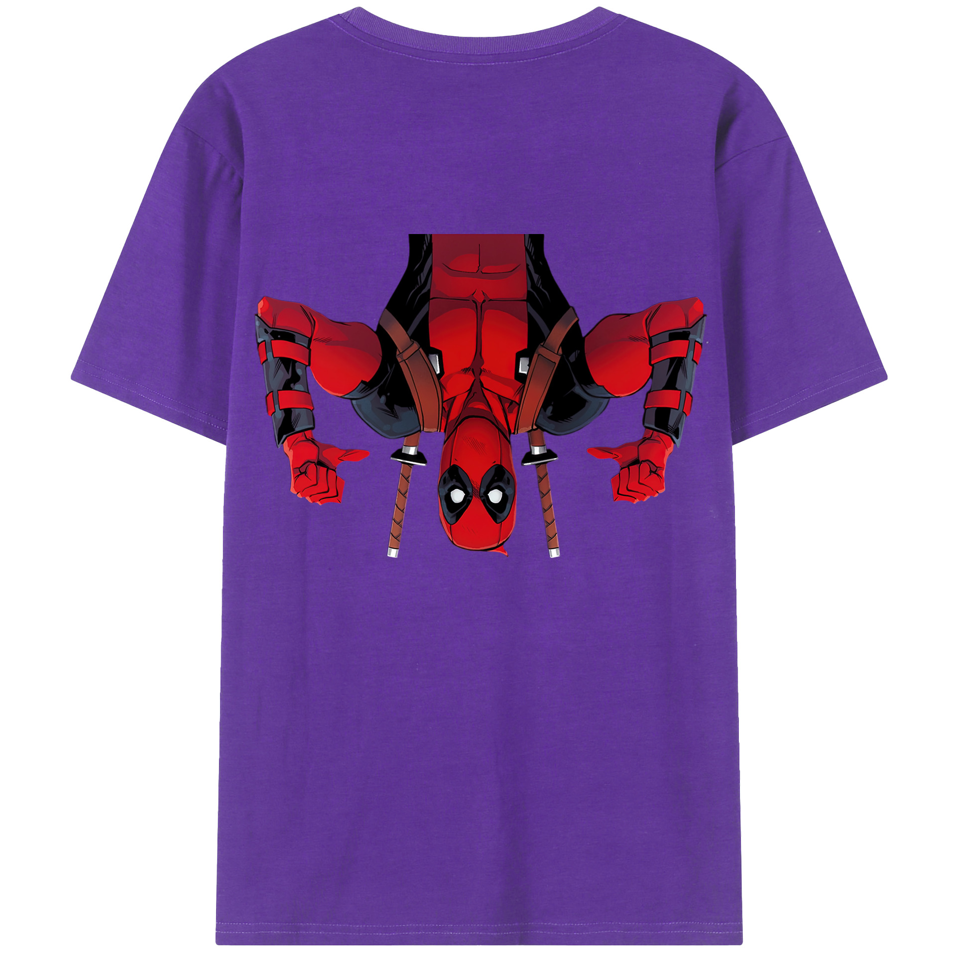 （画像用） Deadpool デッドプール 綿100％半袖Tシャツ（背面プリント）