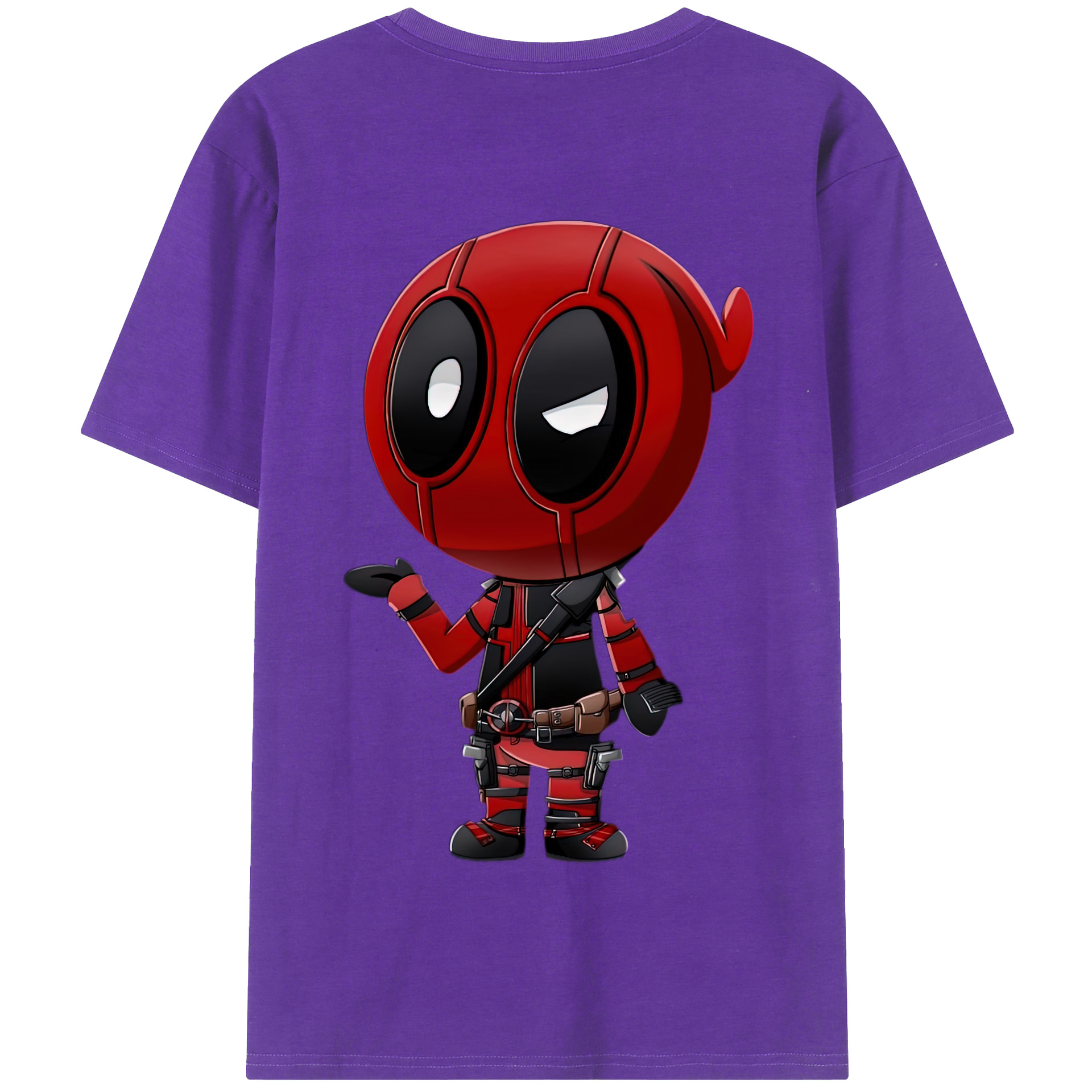 （画像用） Deadpool デッドプール 綿100％半袖Tシャツ（背面プリント）