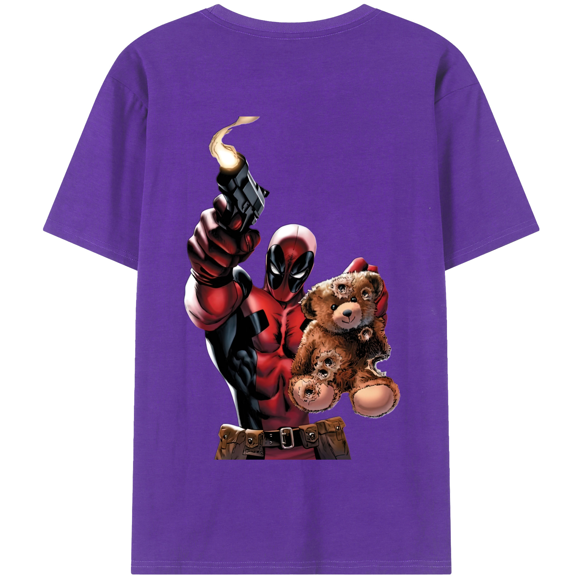 （画像用） Deadpool デッドプール 綿100％半袖Tシャツ（背面プリント）