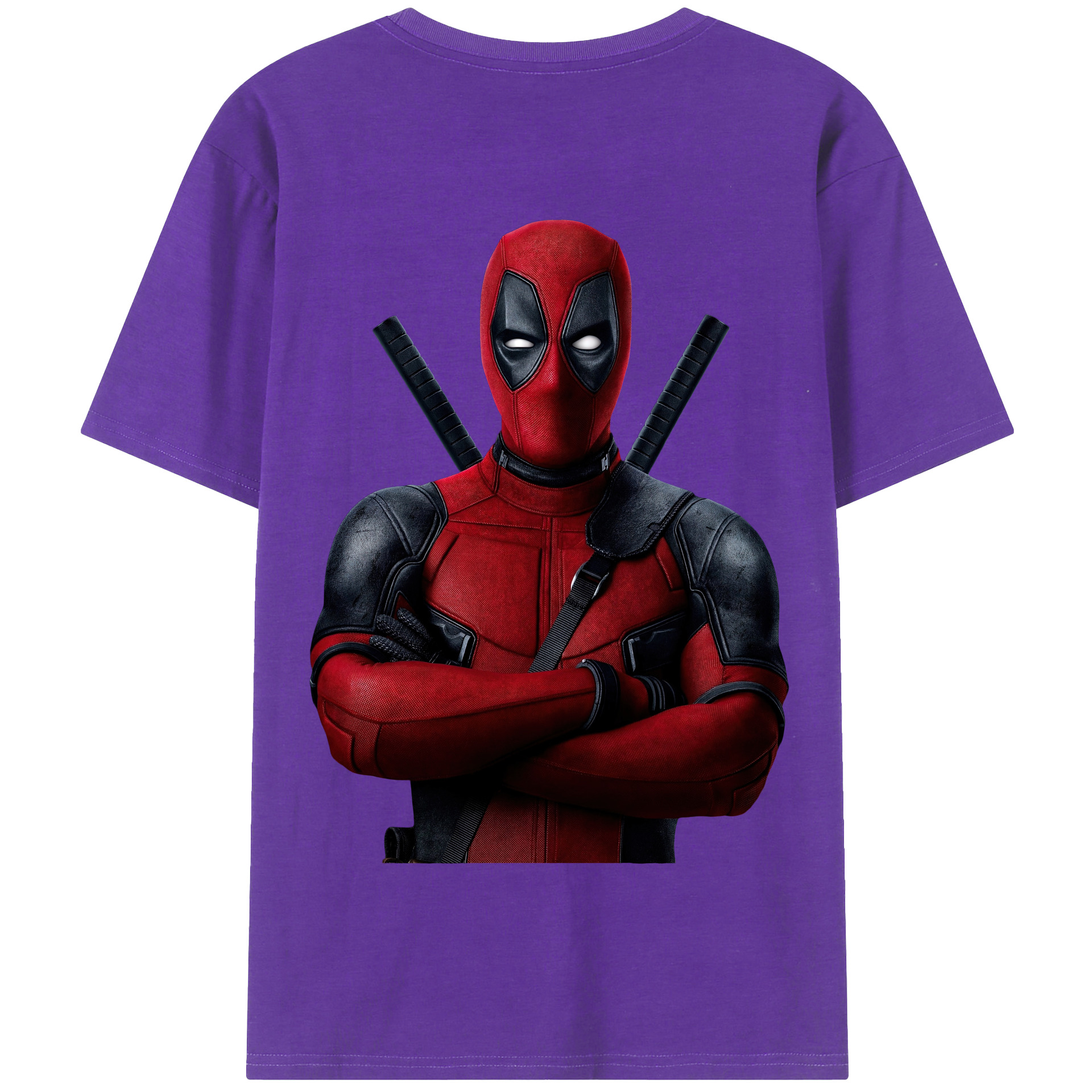 （画像用） Deadpool デッドプール 綿100％半袖Tシャツ（背面プリント）