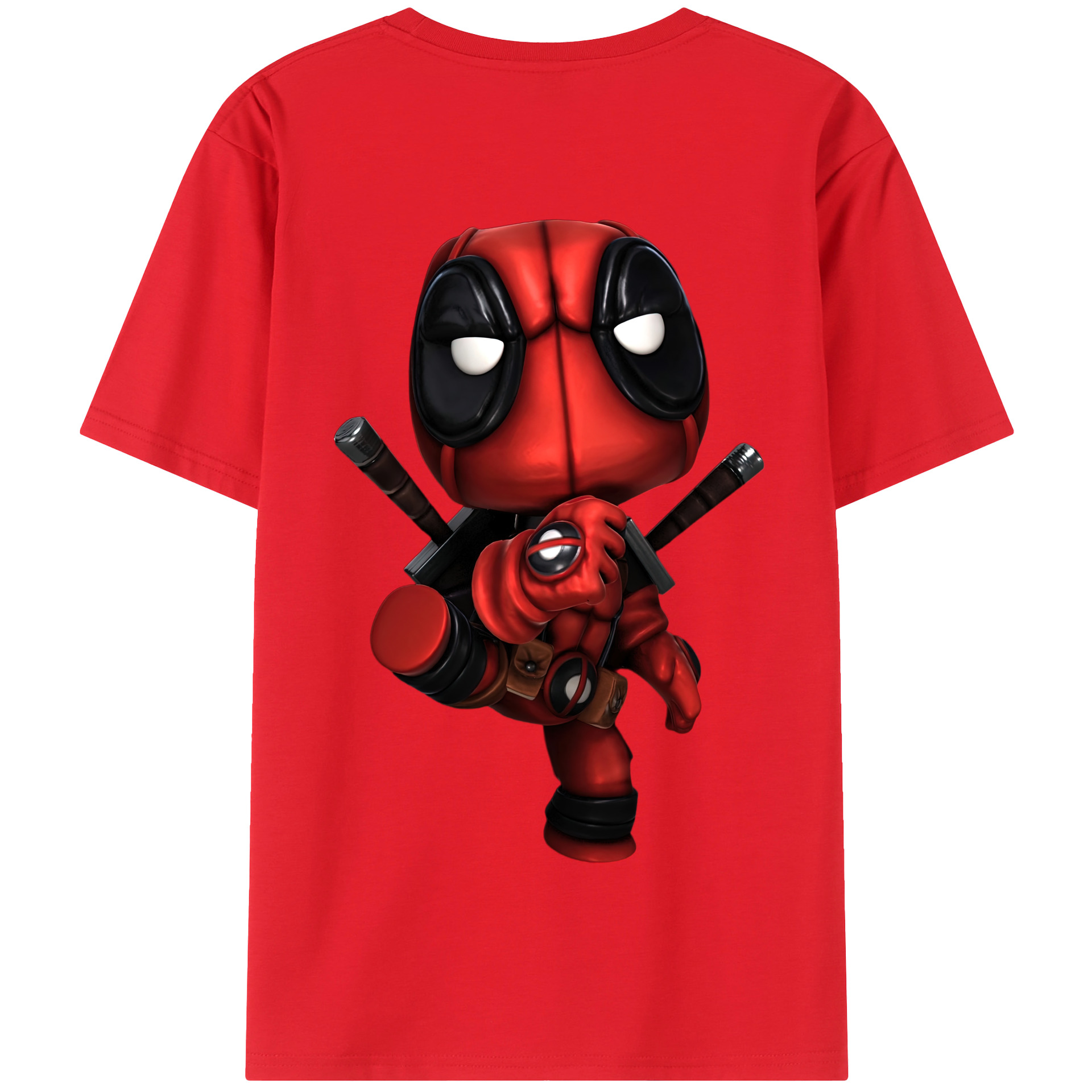 （画像用） Deadpool デッドプール 綿100％半袖Tシャツ（背面プリント）
