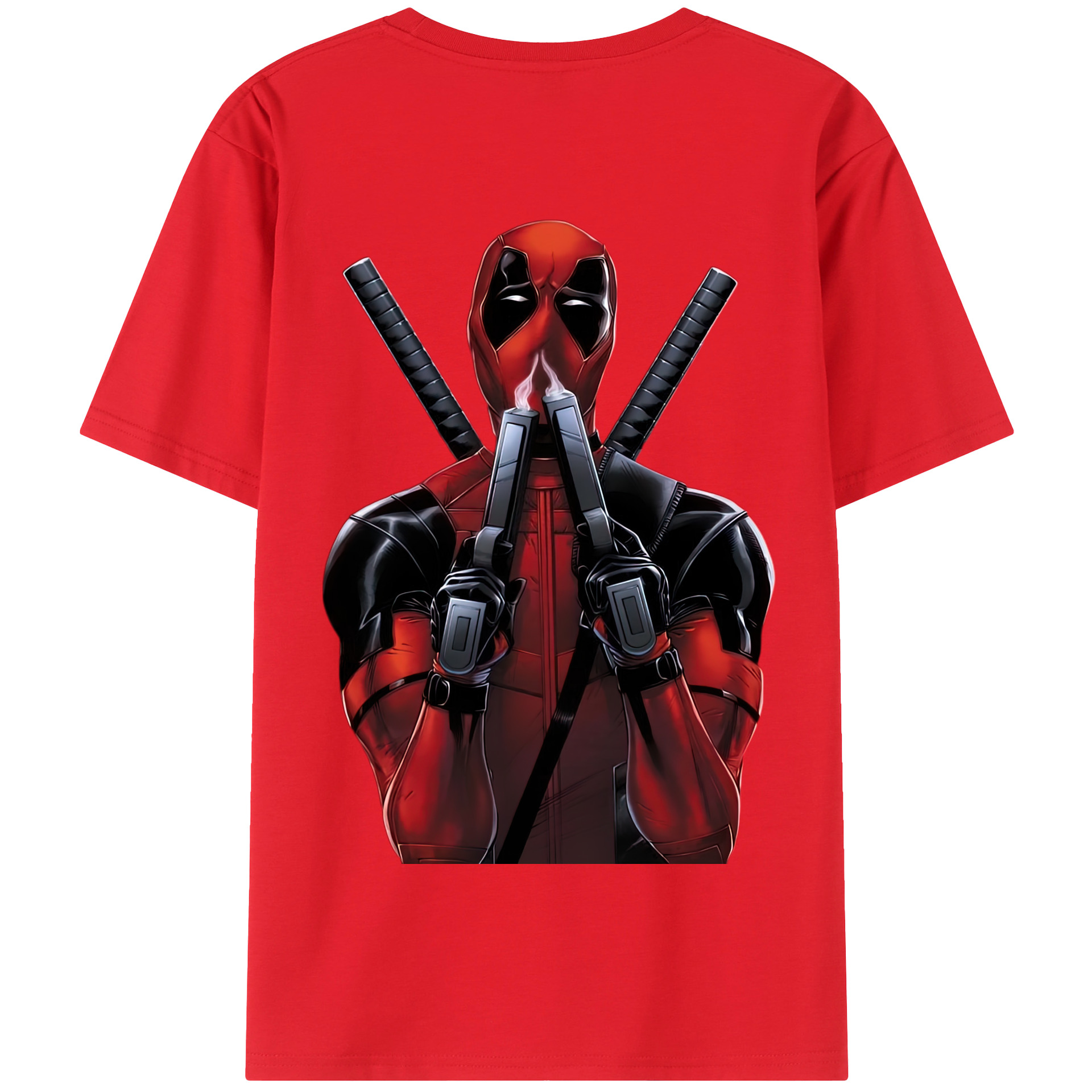 （画像用） Deadpool デッドプール 綿100％半袖Tシャツ（背面プリント）