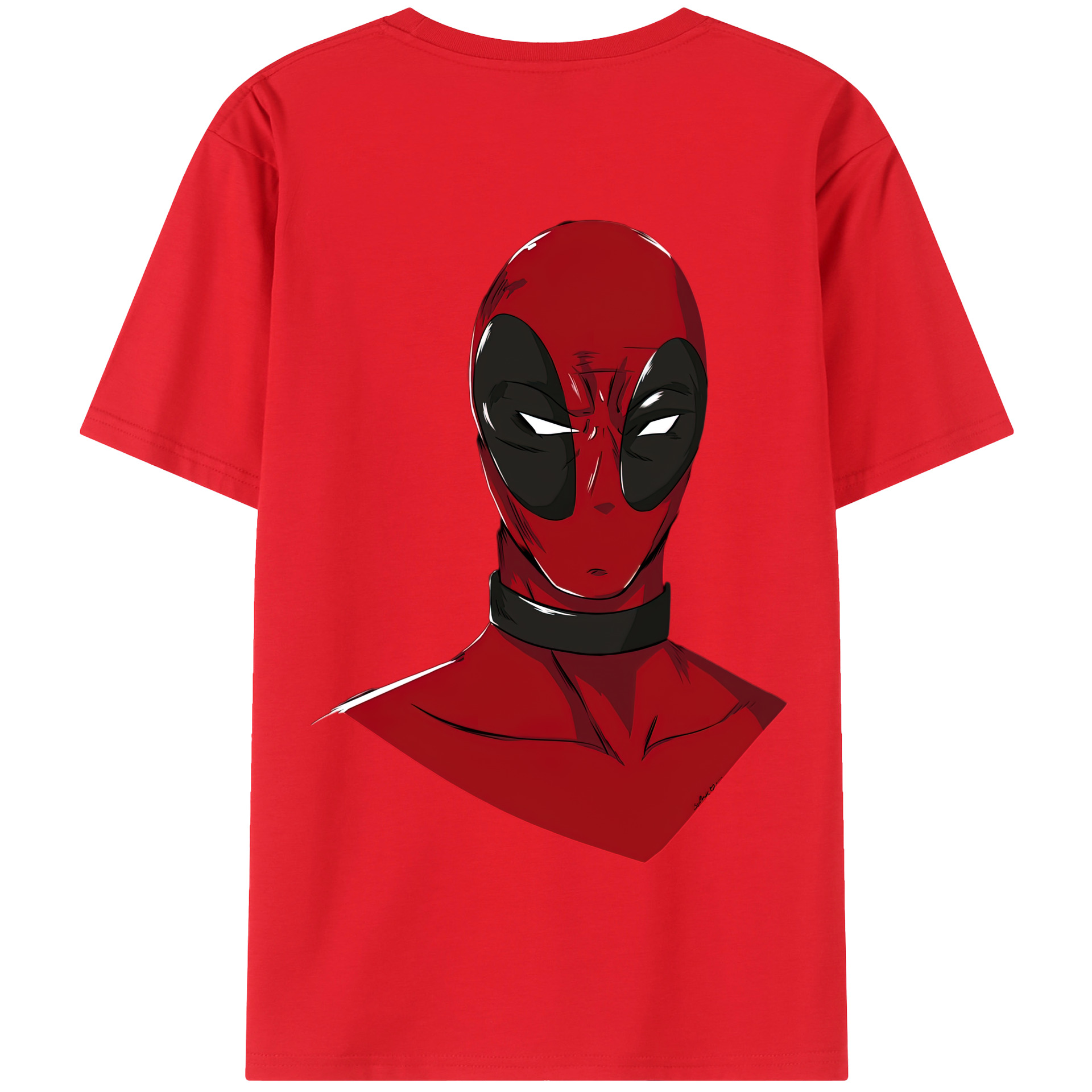 （画像用） Deadpool デッドプール 綿100％半袖Tシャツ（背面プリント）
