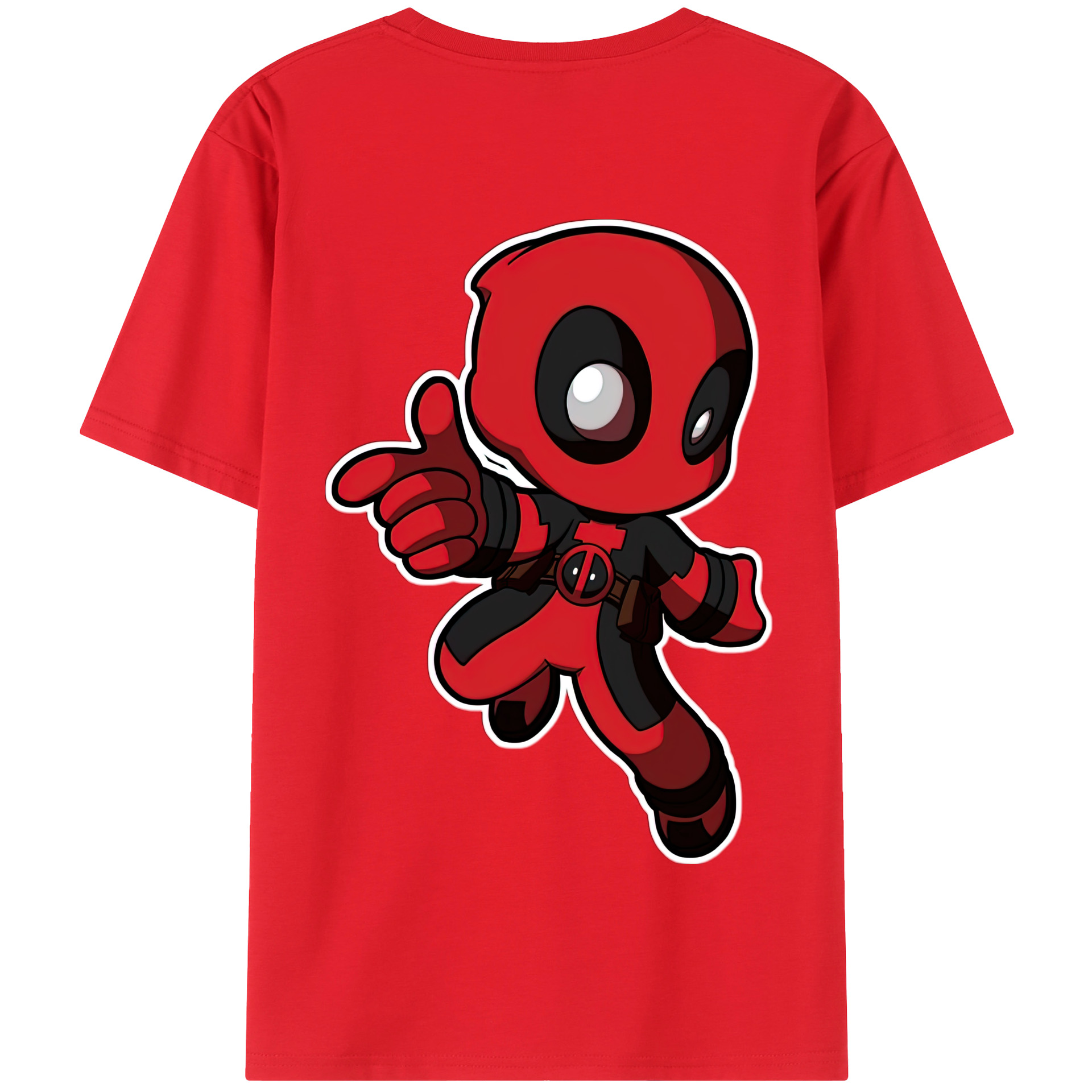 （画像用） Deadpool デッドプール 綿100％半袖Tシャツ（背面プリント）