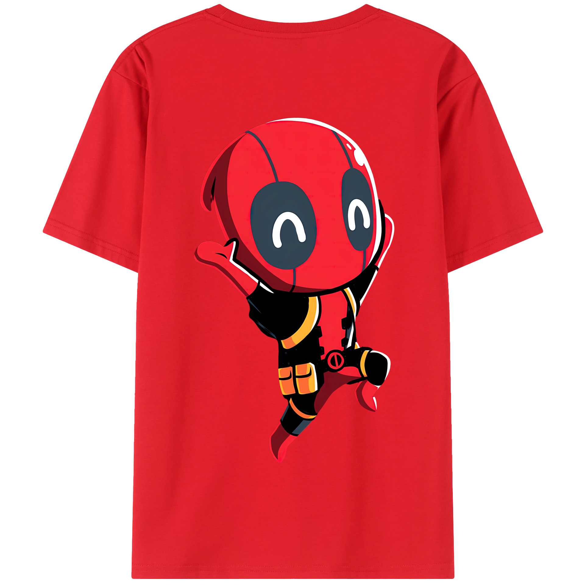 （画像用） Deadpool デッドプール 綿100％半袖Tシャツ（背面プリント）