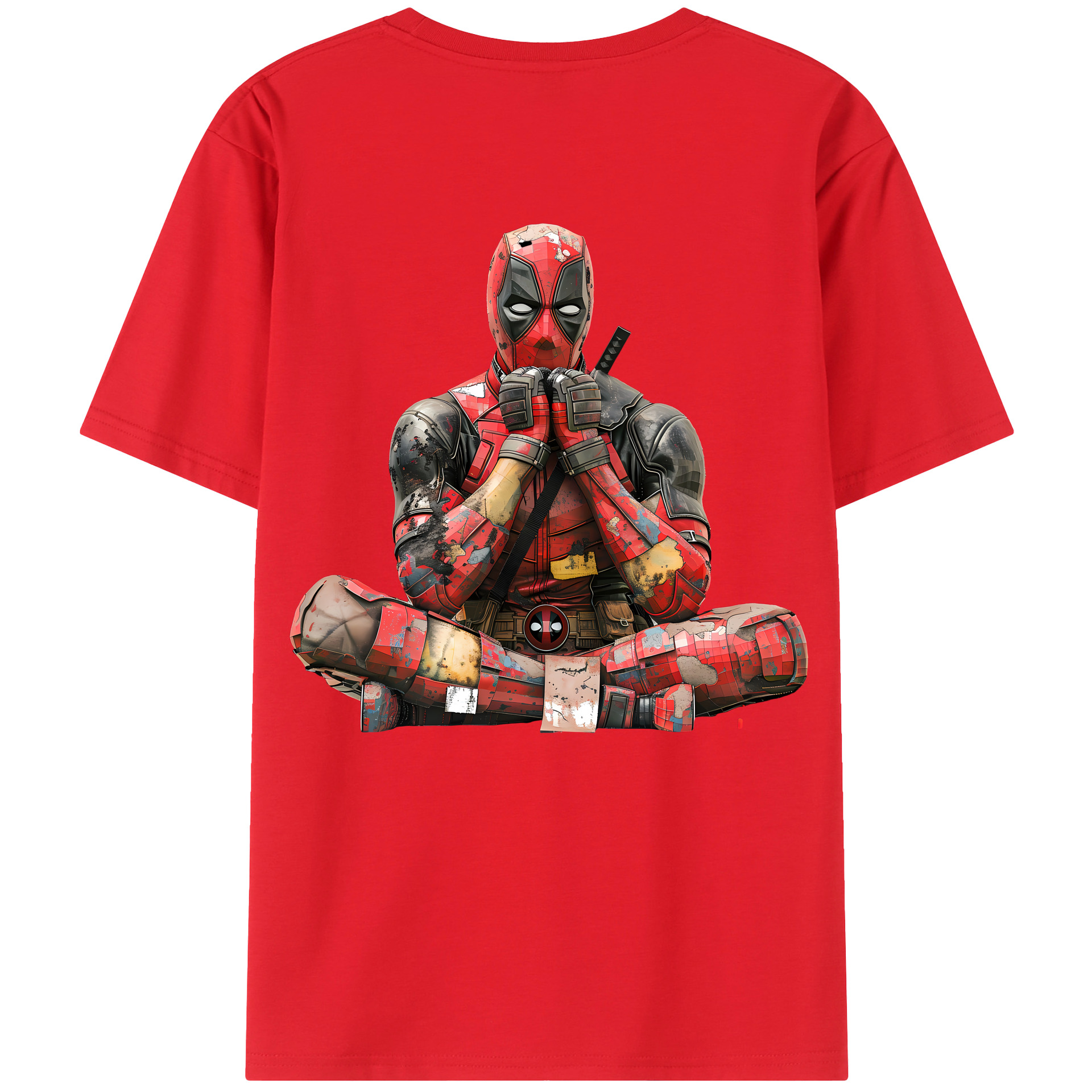 （画像用） Deadpool デッドプール 綿100％半袖Tシャツ（背面プリント）
