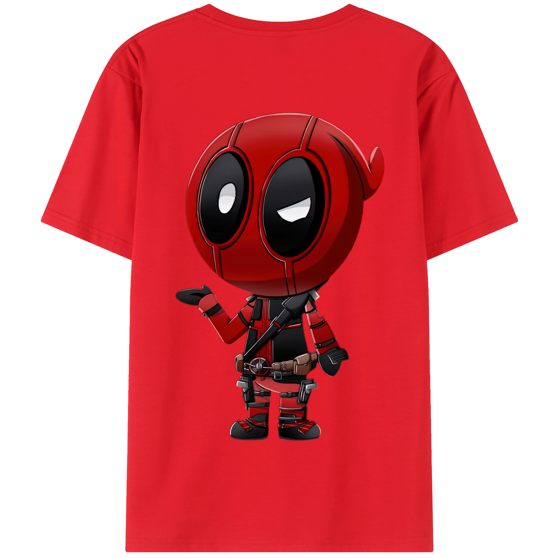 （画像用） Deadpool デッドプール 綿100％半袖Tシャツ（背面プリント）