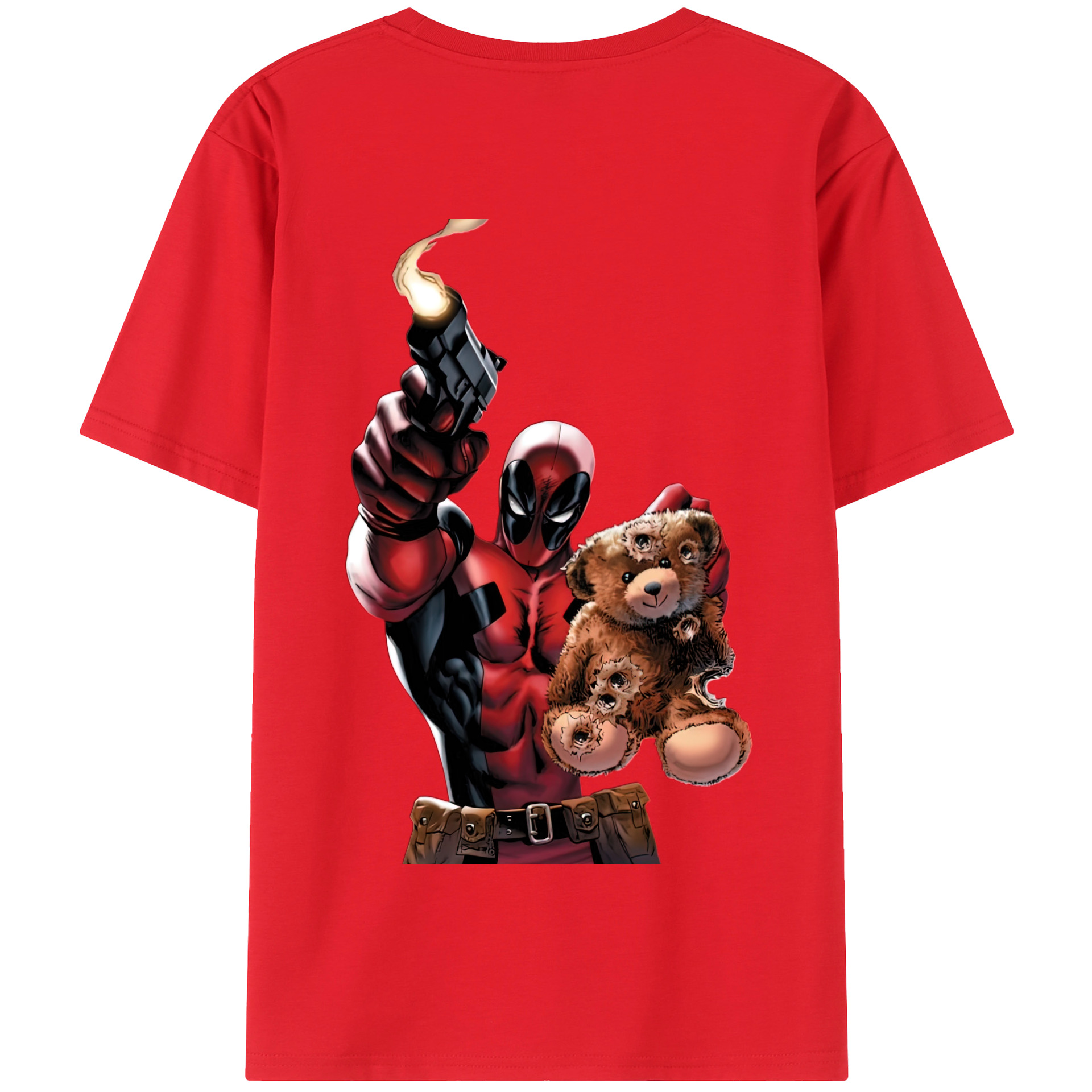 （画像用） Deadpool デッドプール 綿100％半袖Tシャツ（背面プリント）