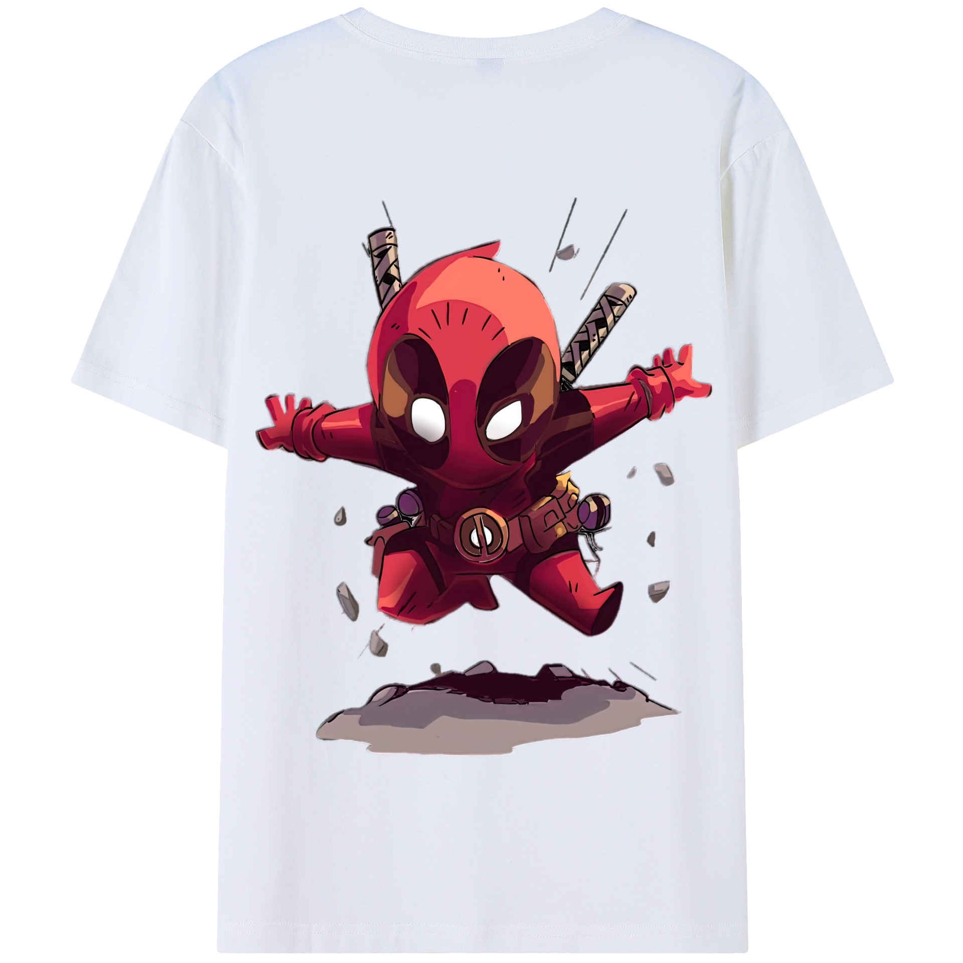 （画像用） Deadpool デッドプール 綿100％半袖Tシャツ（背面プリント）