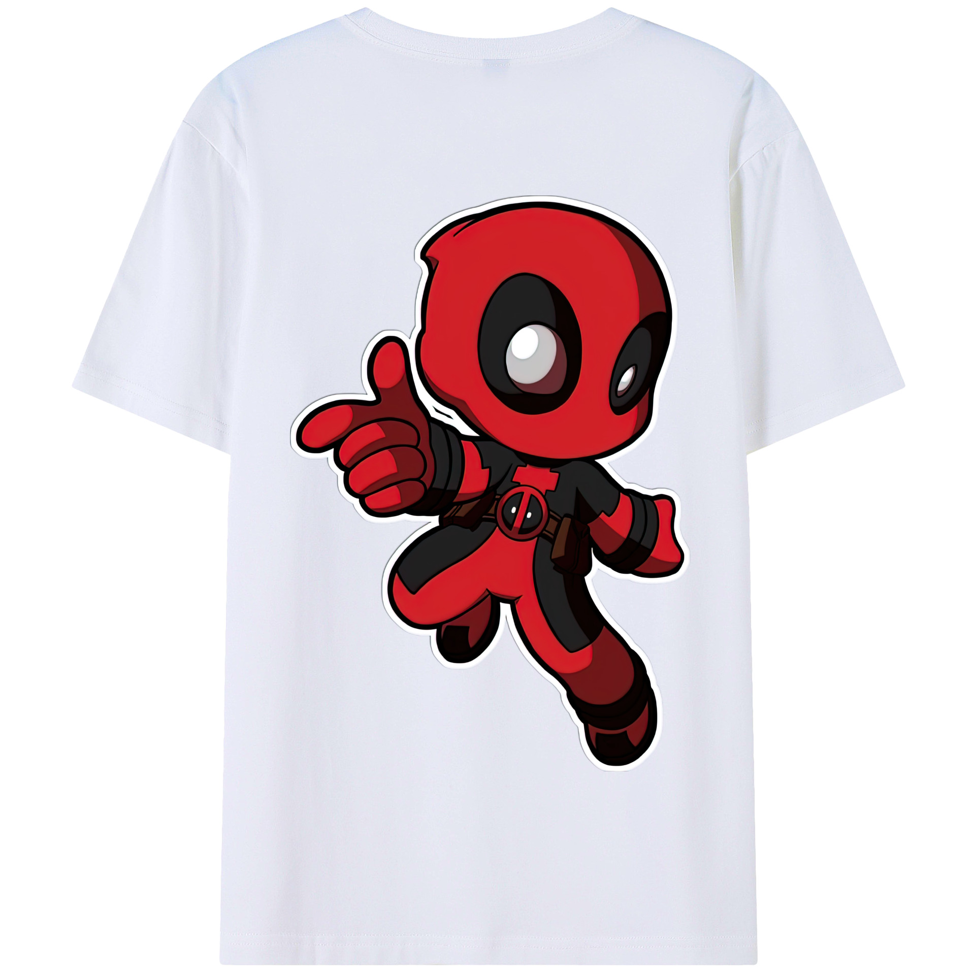 （画像用） Deadpool デッドプール 綿100％半袖Tシャツ（背面プリント）
