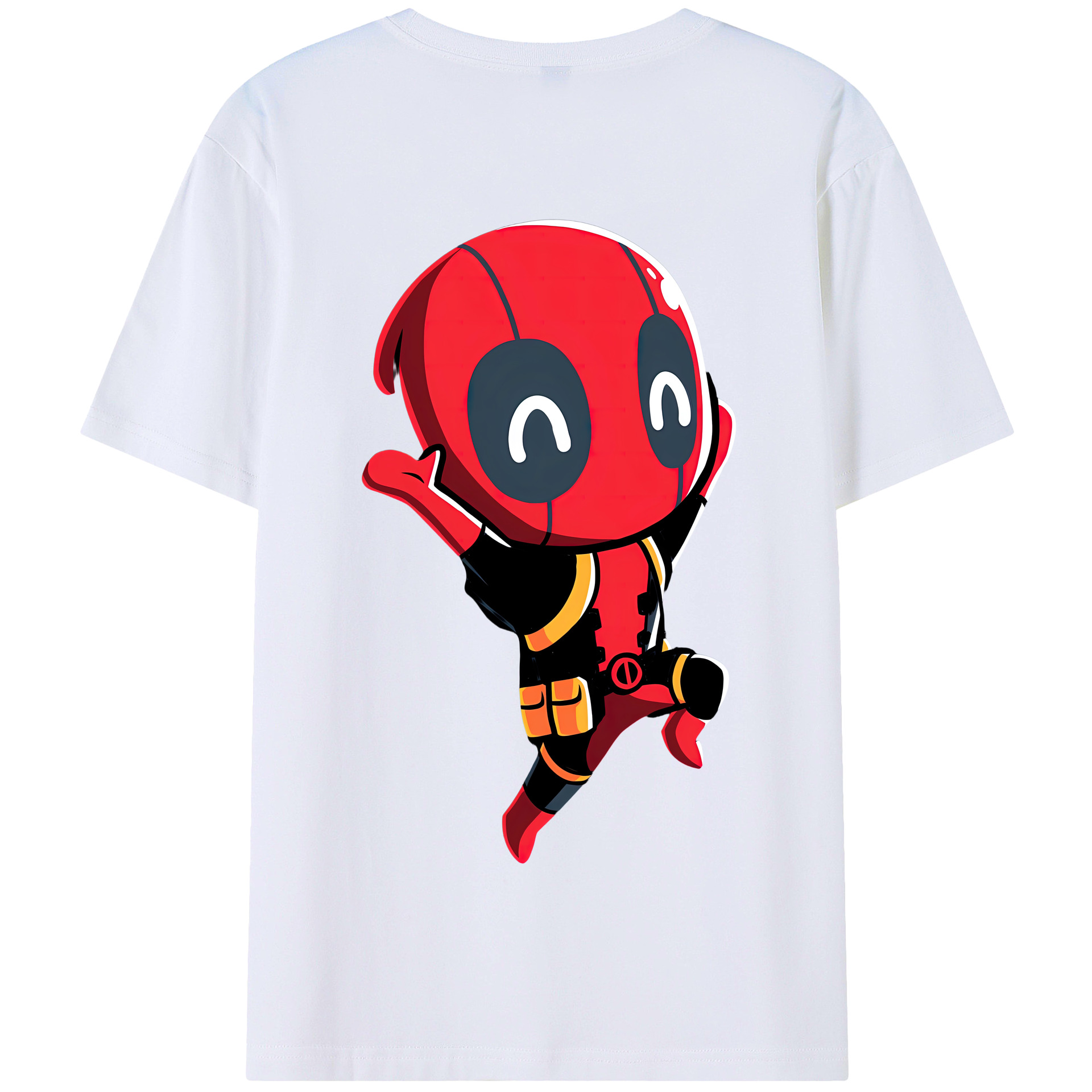 （画像用） Deadpool デッドプール 綿100％半袖Tシャツ（背面プリント）