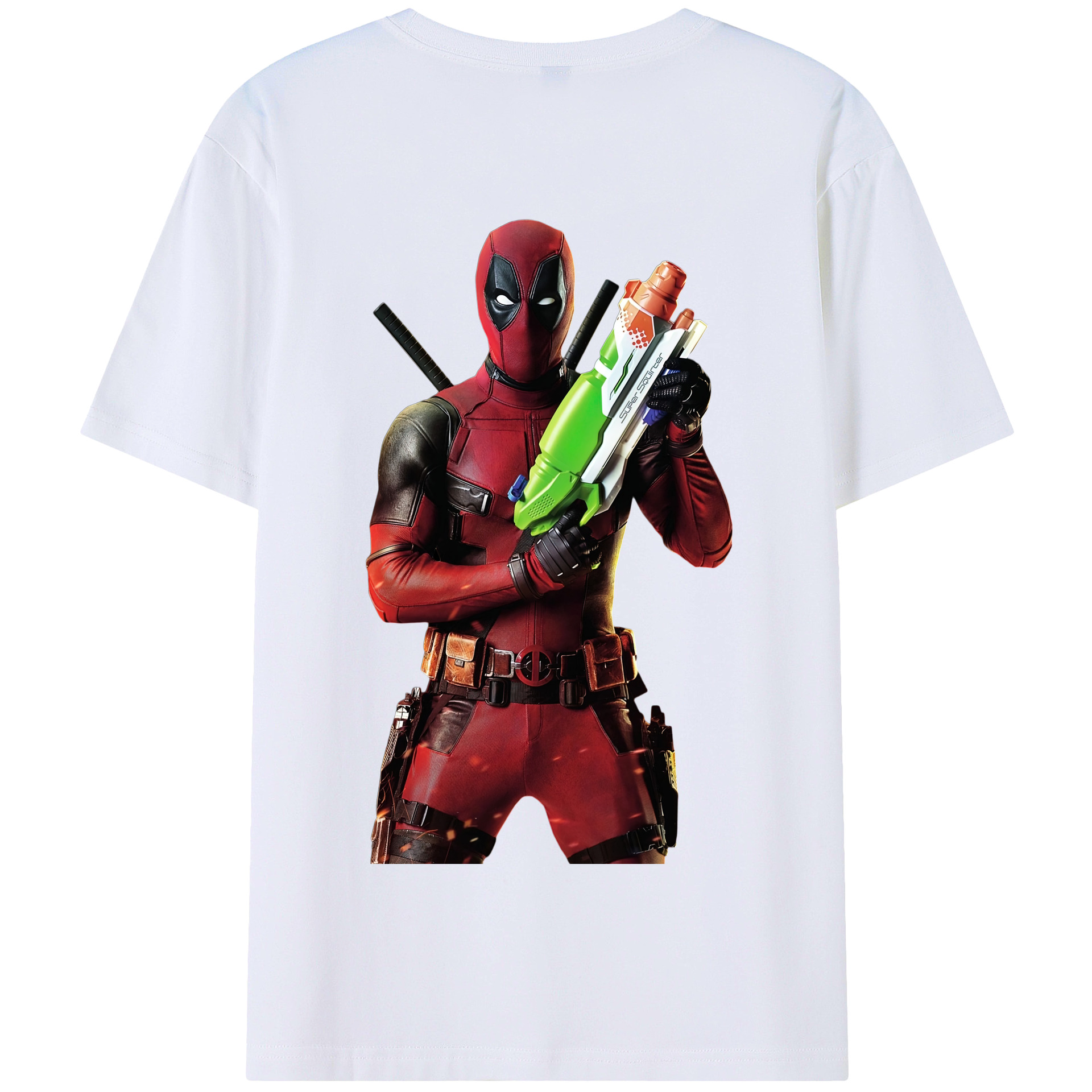 （画像用） Deadpool デッドプール 綿100％半袖Tシャツ（背面プリント）