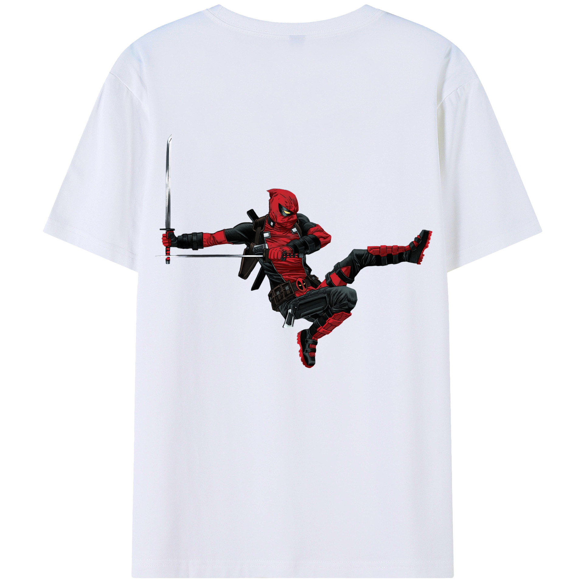 （画像用） Deadpool デッドプール 綿100％半袖Tシャツ（背面プリント）