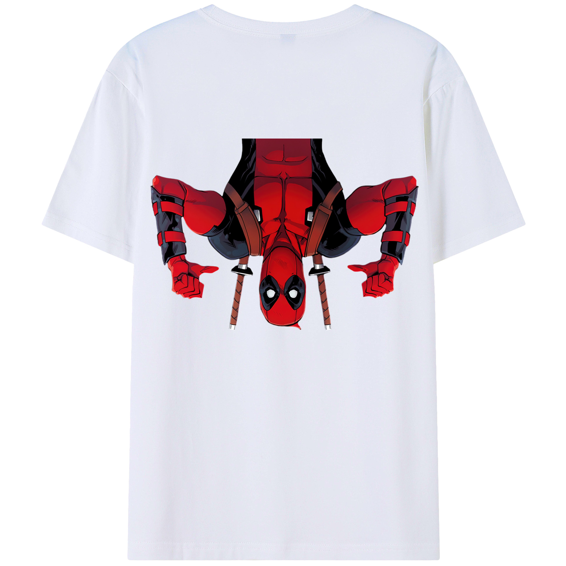 （画像用） Deadpool デッドプール 綿100％半袖Tシャツ（背面プリント）