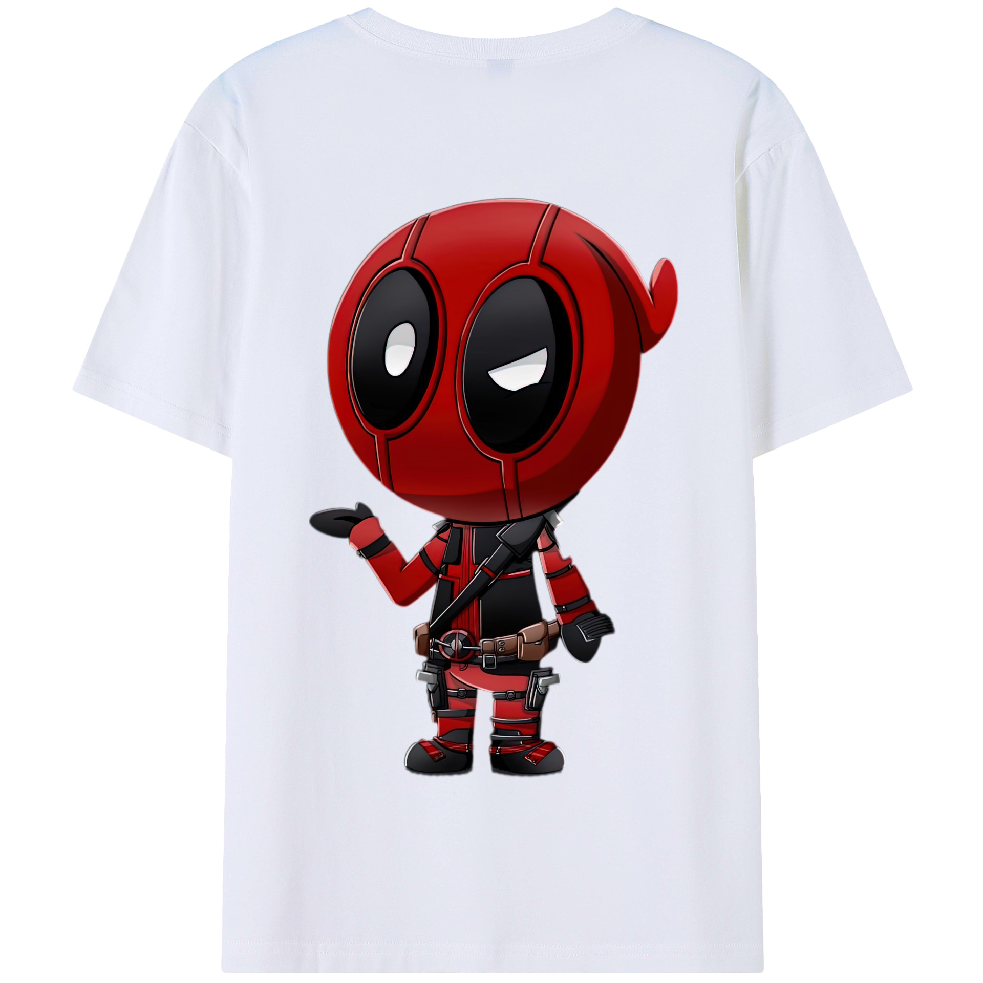 （画像用） Deadpool デッドプール 綿100％半袖Tシャツ（背面プリント）