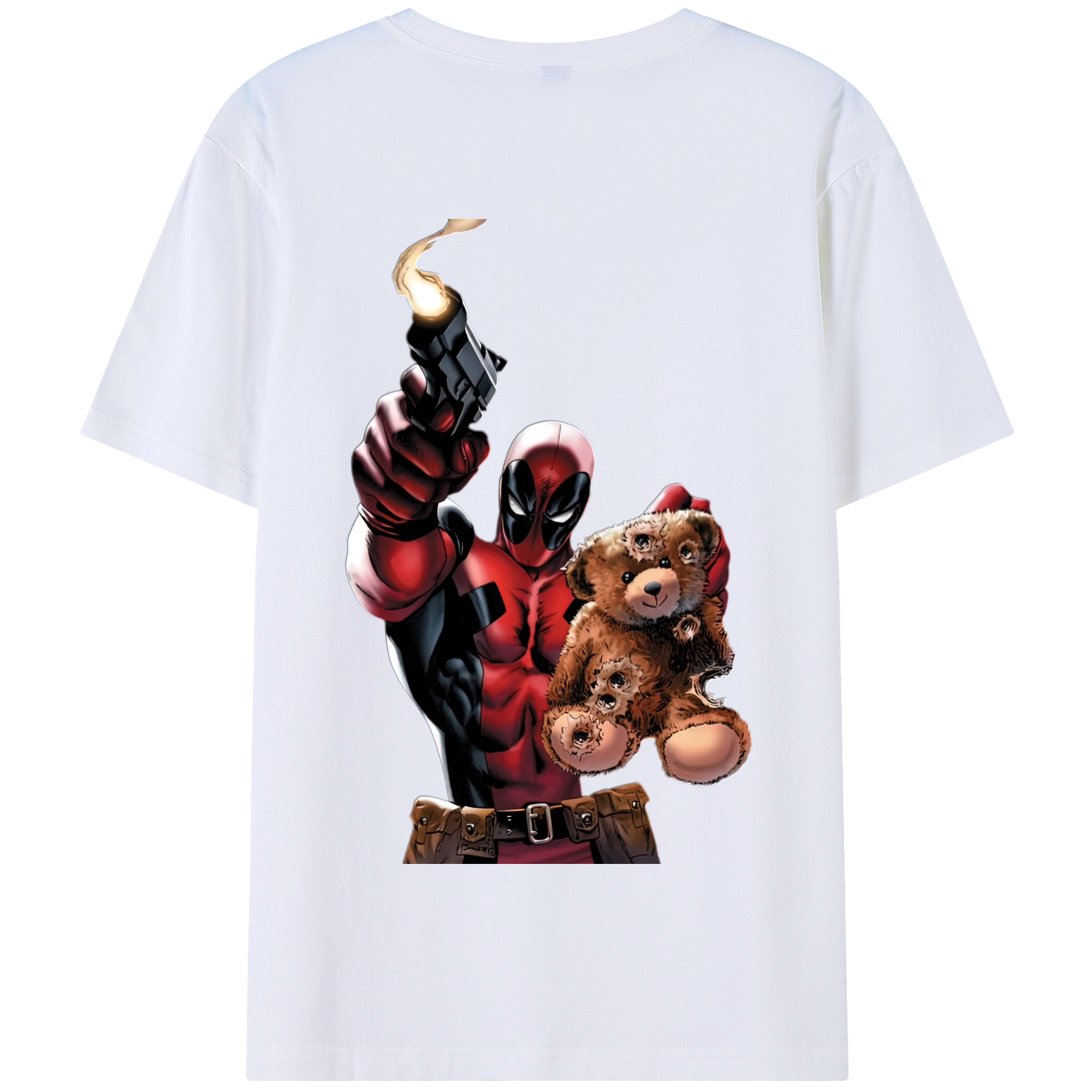 （画像用） Deadpool デッドプール 綿100％半袖Tシャツ（背面プリント）