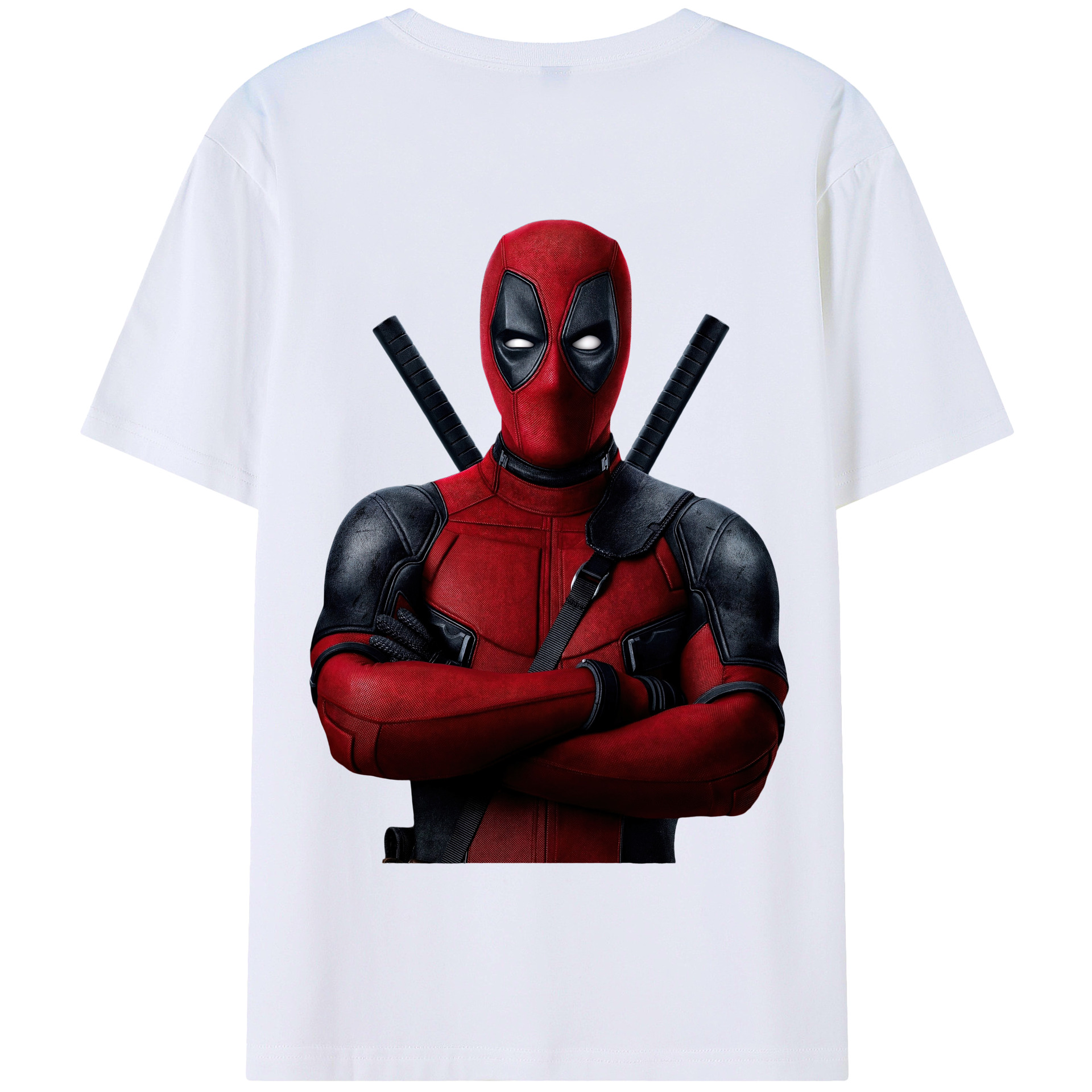 （画像用） Deadpool デッドプール 綿100％半袖Tシャツ（背面プリント）