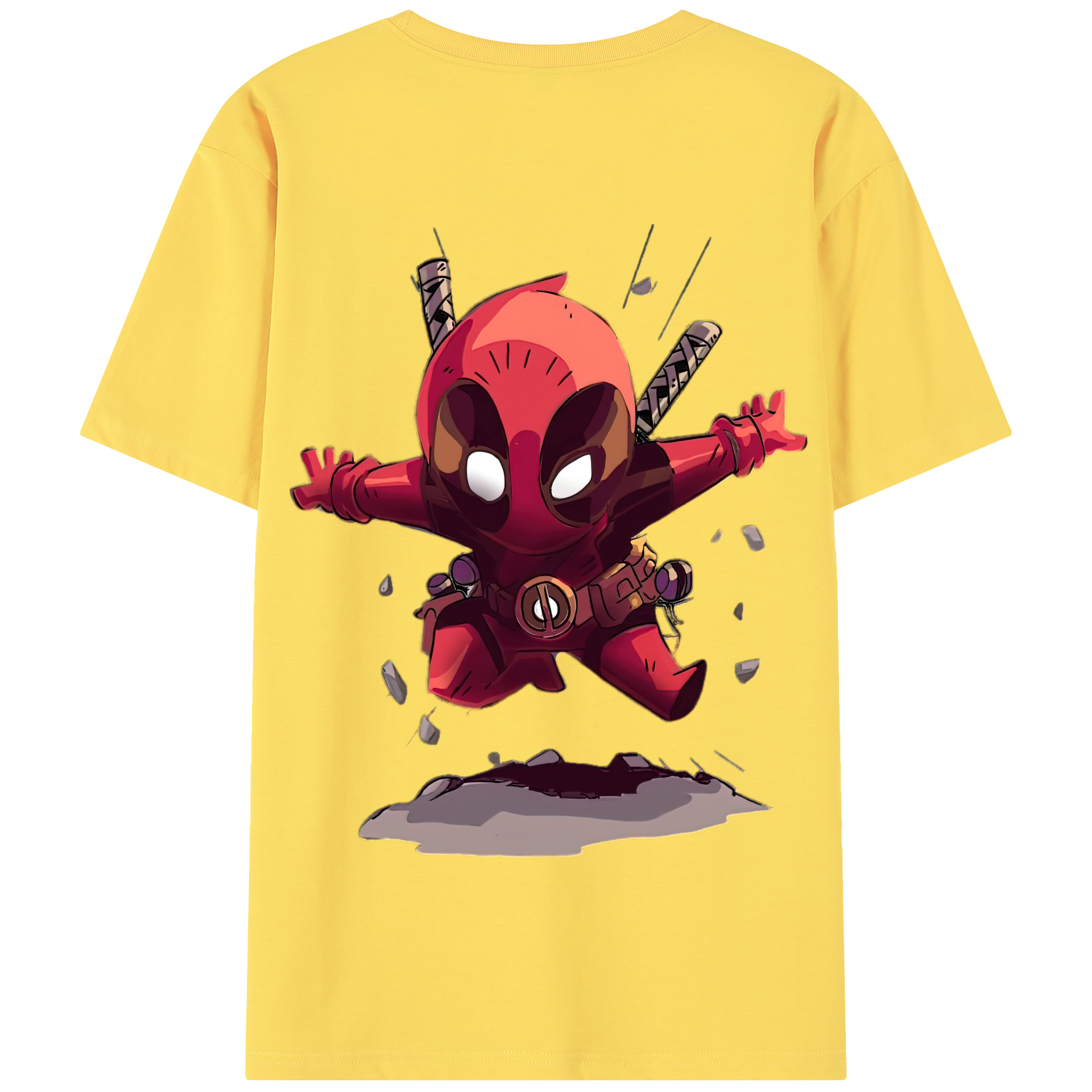（画像用） Deadpool デッドプール 綿100％半袖Tシャツ（背面プリント）
