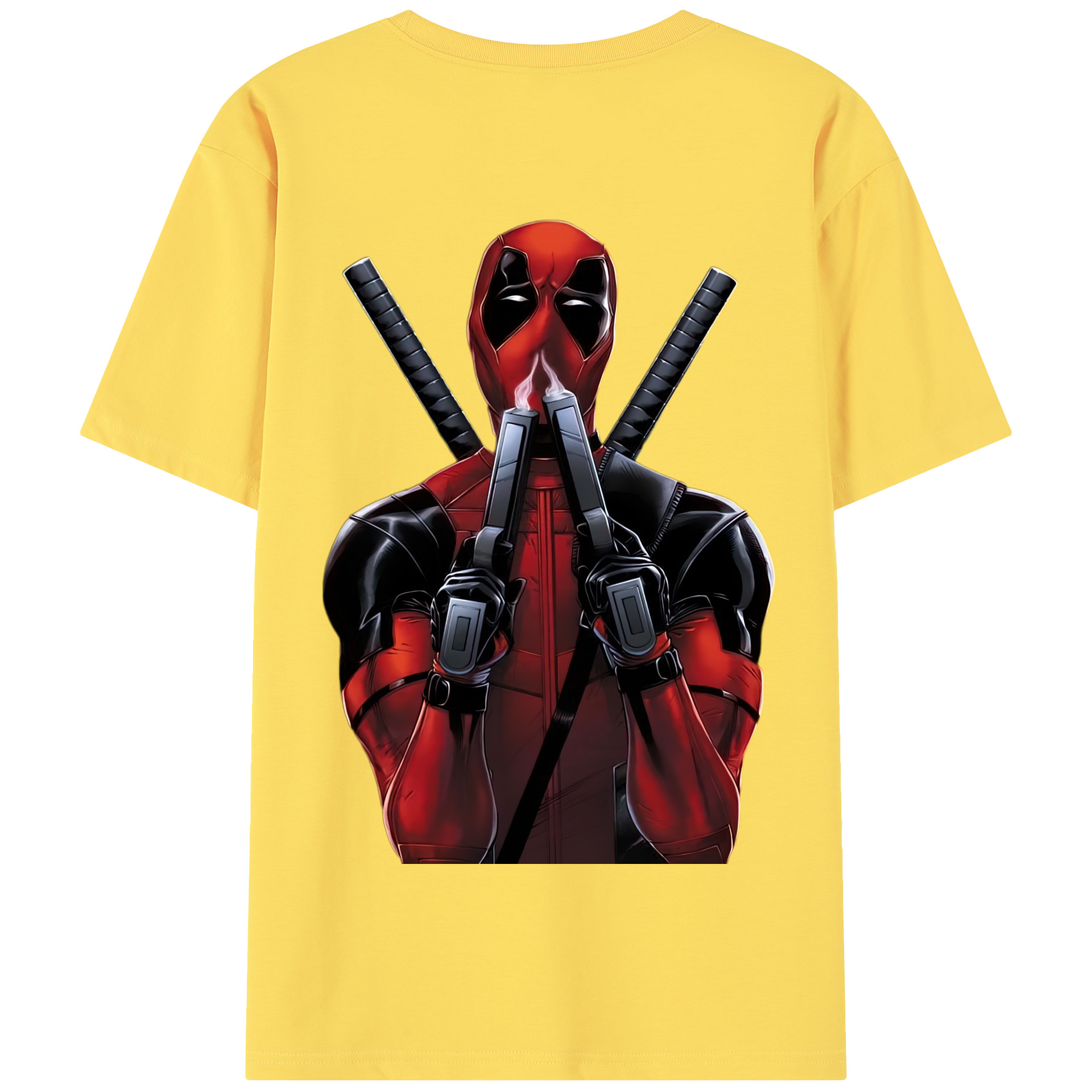 （画像用） Deadpool デッドプール 綿100％半袖Tシャツ（背面プリント）