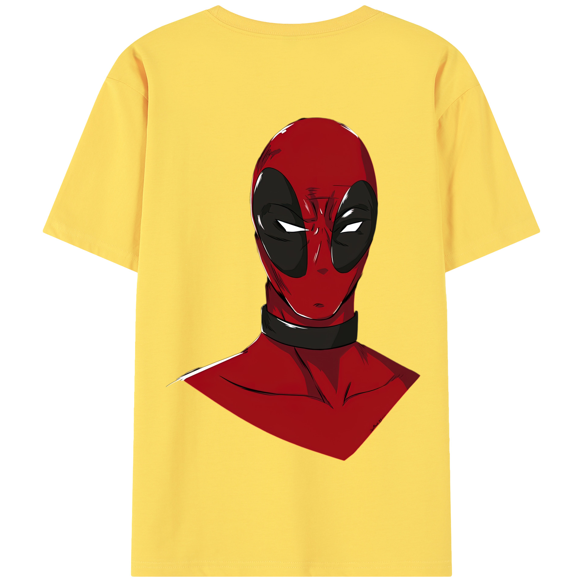 （画像用） Deadpool デッドプール 綿100％半袖Tシャツ（背面プリント）