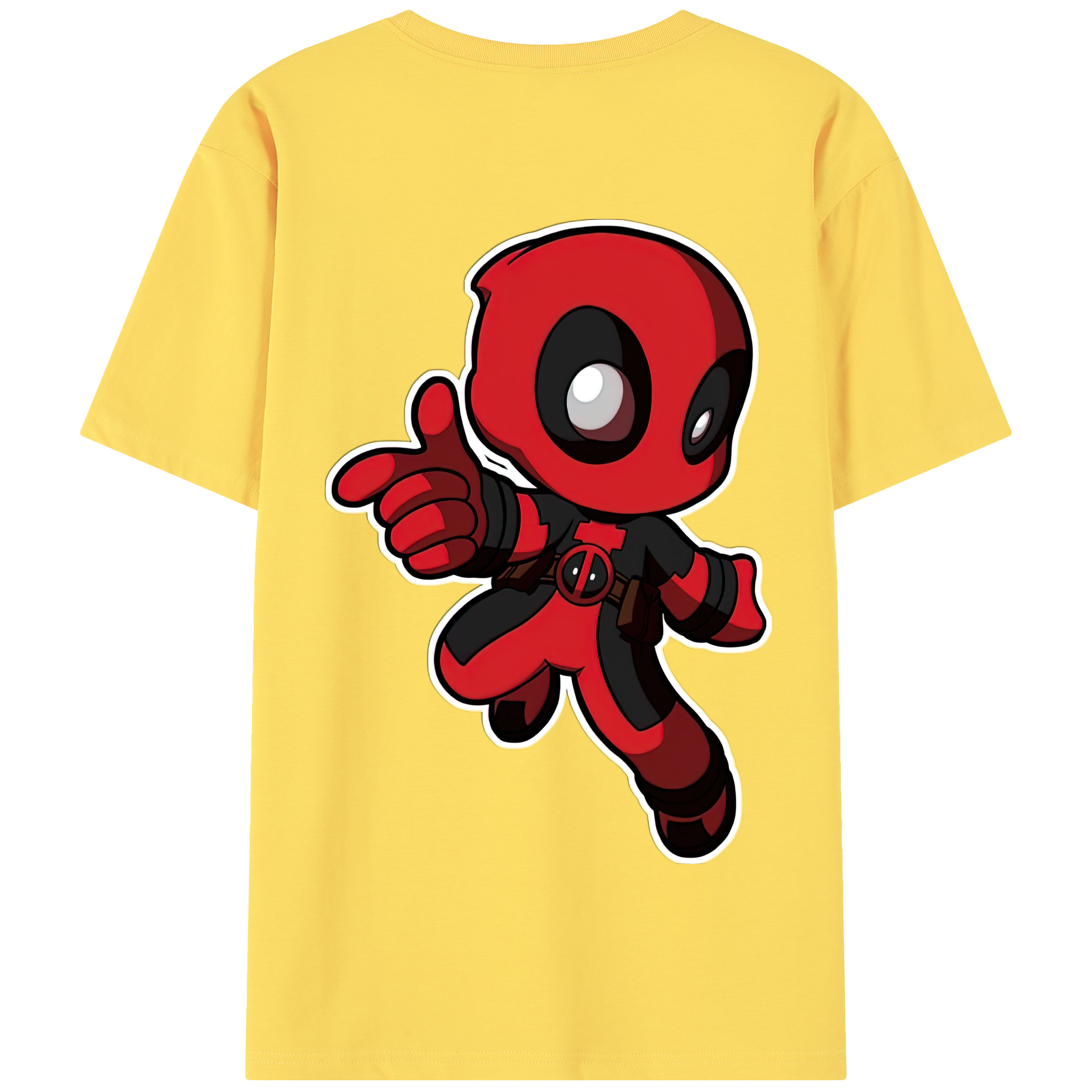 （画像用） Deadpool デッドプール 綿100％半袖Tシャツ（背面プリント）