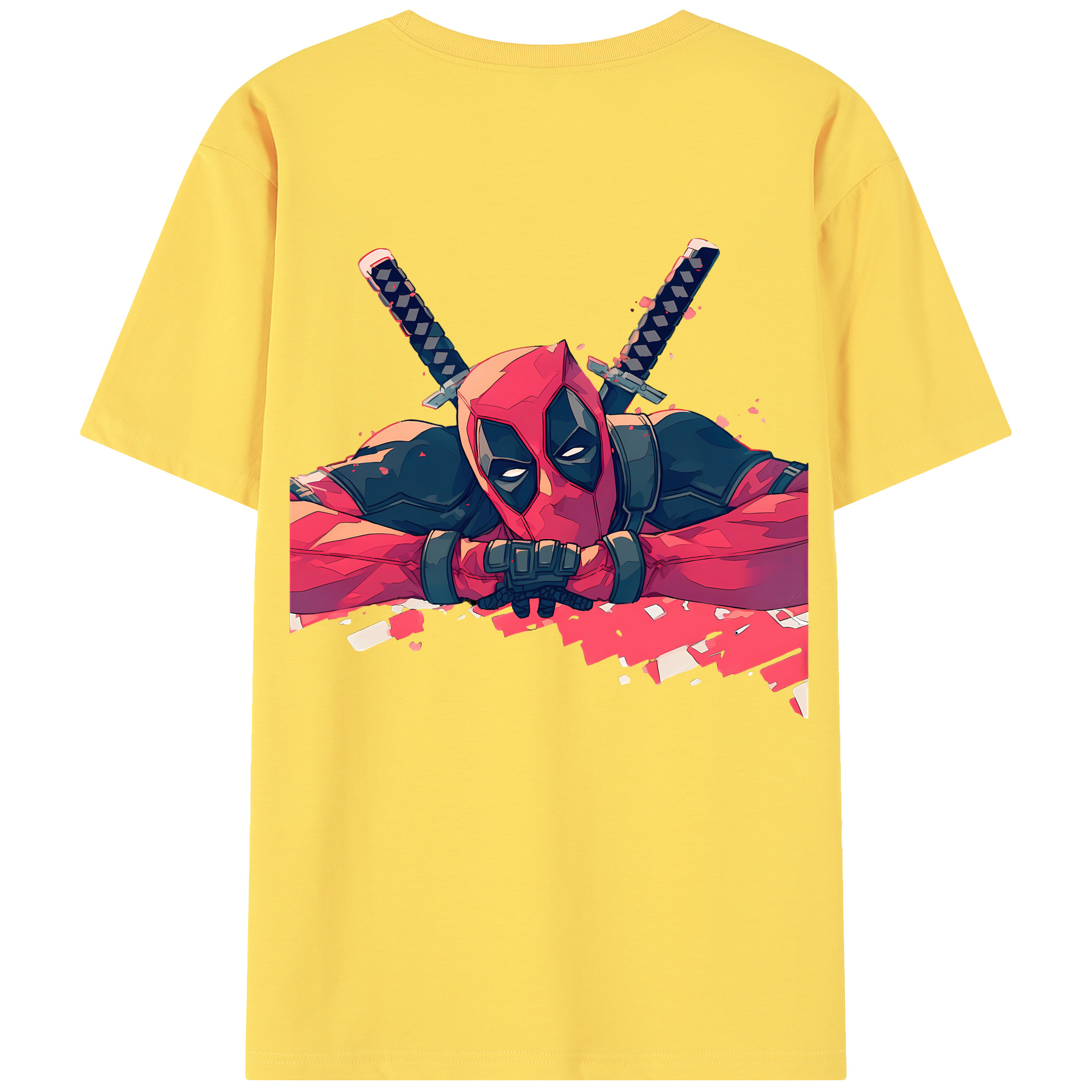 （画像用） Deadpool デッドプール 綿100％半袖Tシャツ（背面プリント）