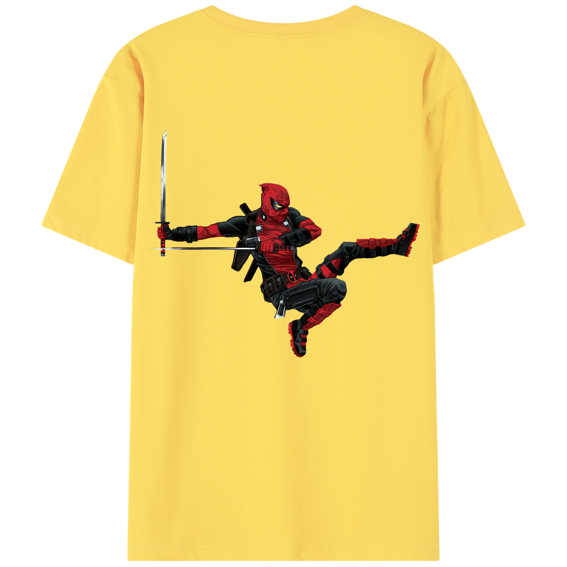 （画像用） Deadpool デッドプール 綿100％半袖Tシャツ（背面プリント）